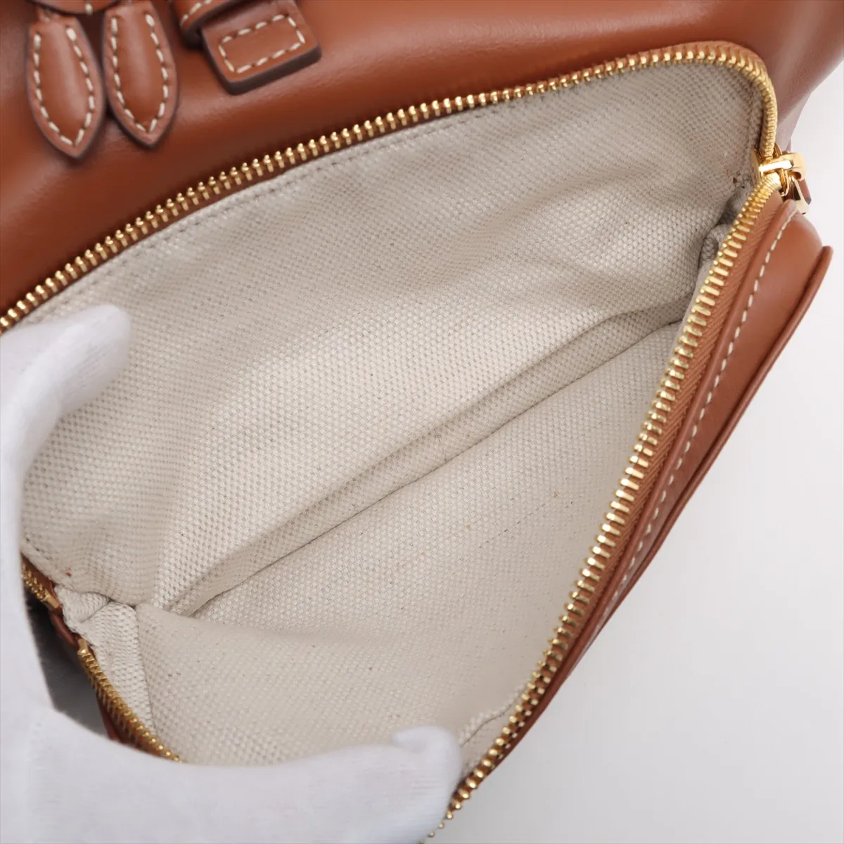 leather backpack/rucksack brown — view 9