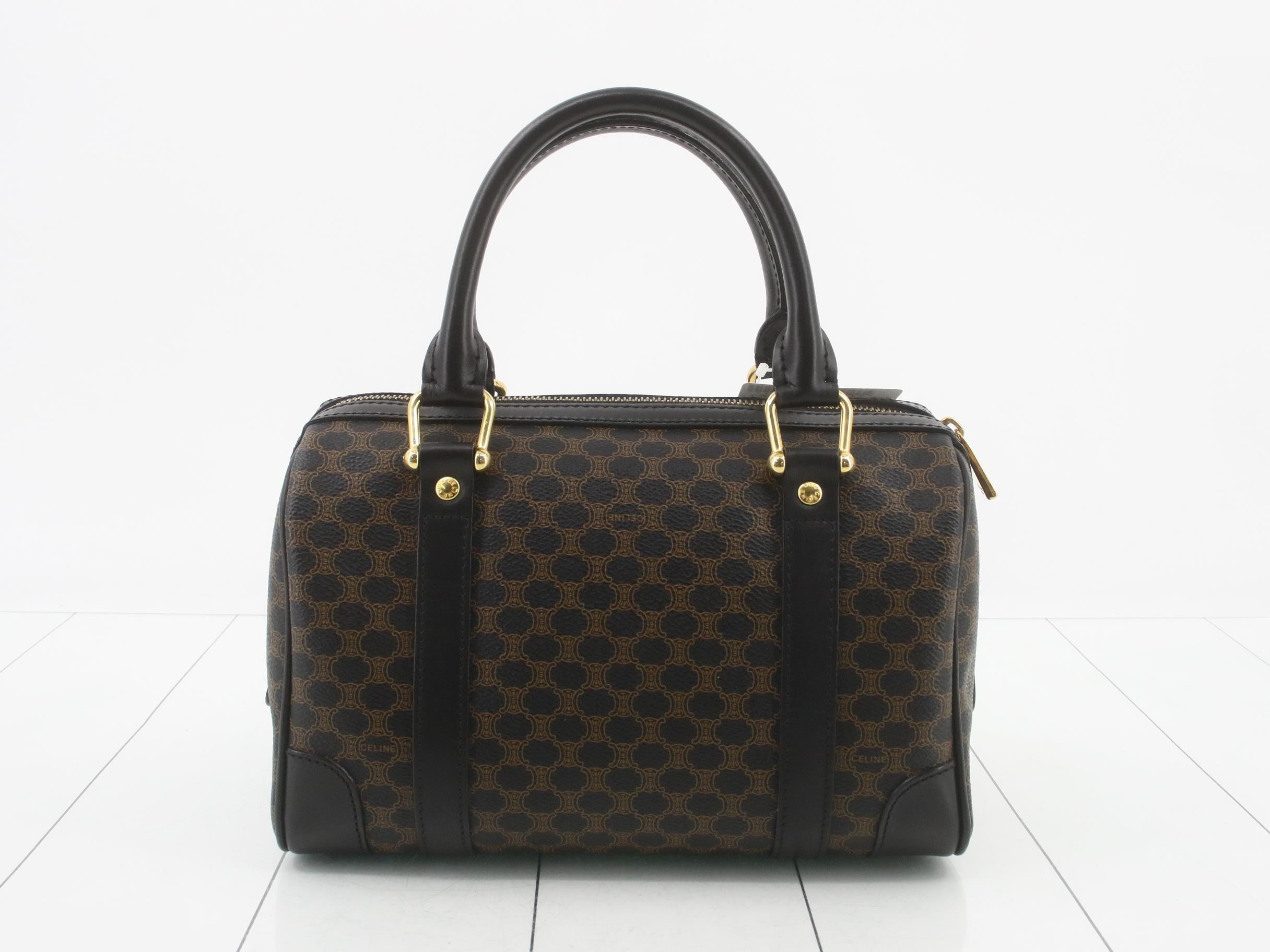 Black Macadam Triomphe Mini Boston Handbag 304 — view 2