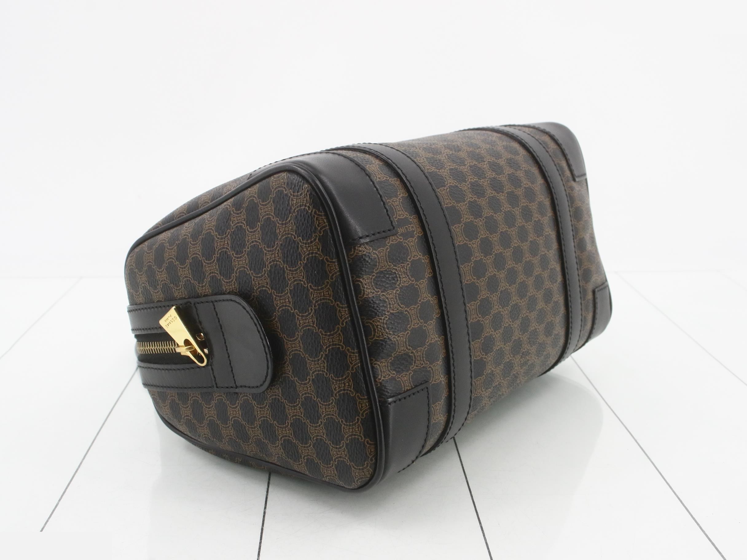 Black Macadam Triomphe Mini Boston Handbag 304 — view 5