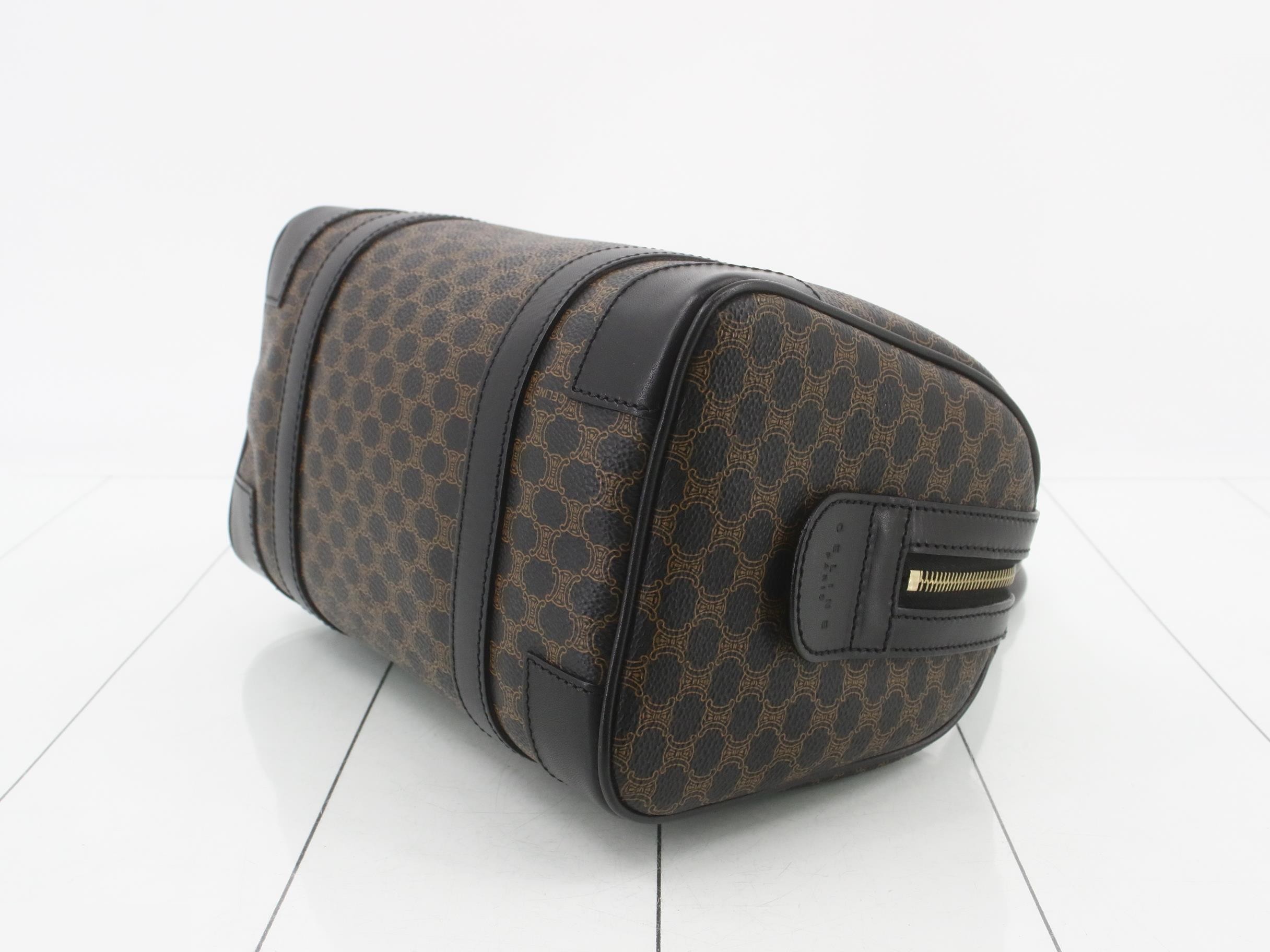 Black Macadam Triomphe Mini Boston Handbag 304 — view 6