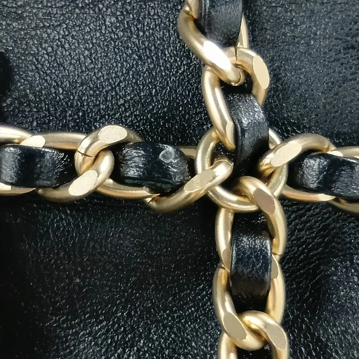 Coco Mark Lambskin Chain Shoulder Bag, Black with Gold Hardware, 28750586, serial number in the 28 range. — view 8