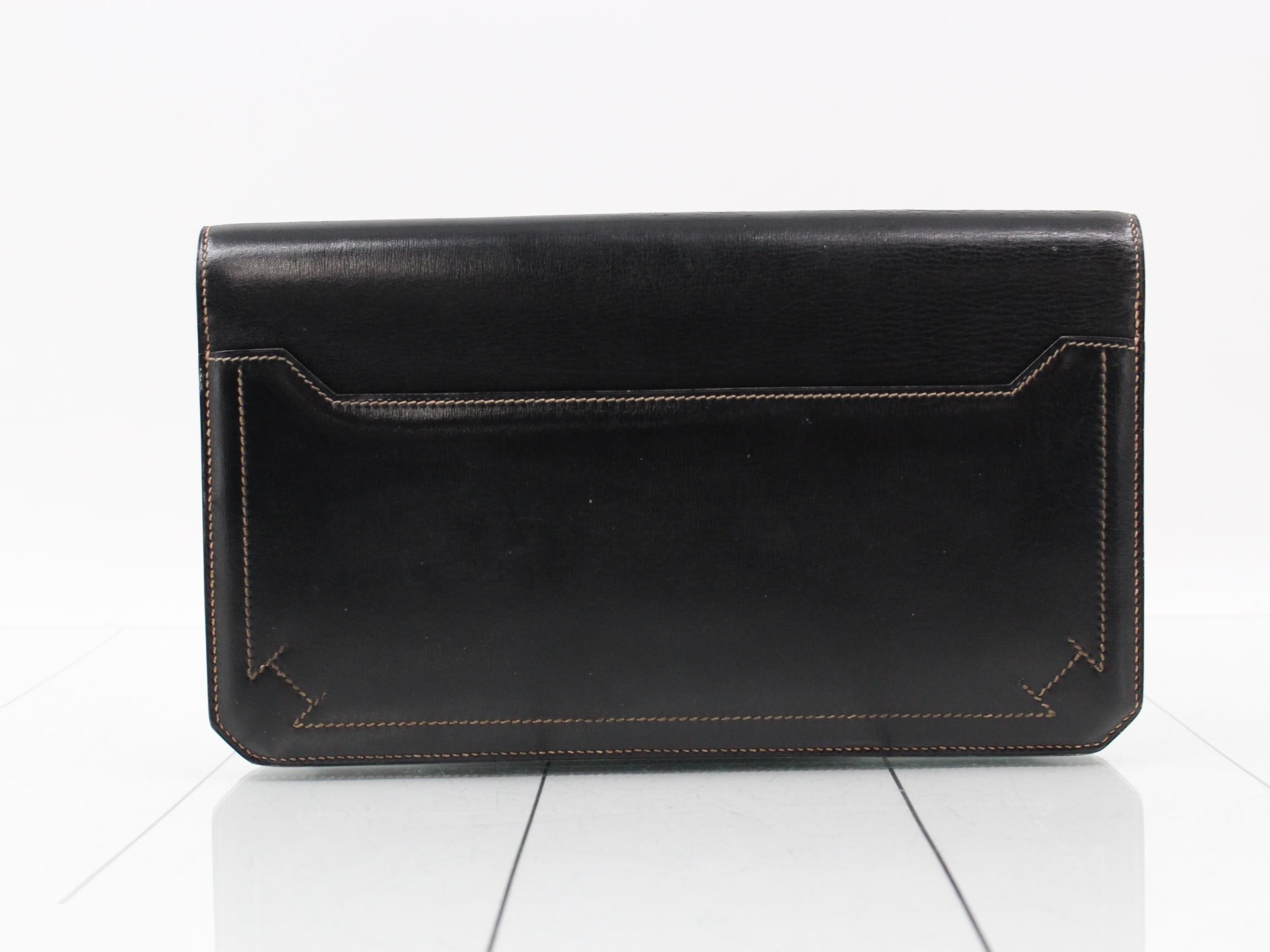 Leather clutch bag — view 2