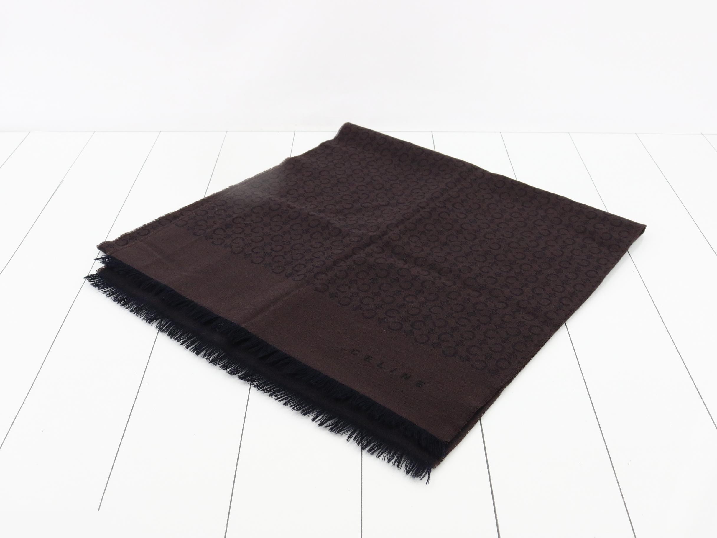 C Macadam Scarf/Stole, Brown/Black