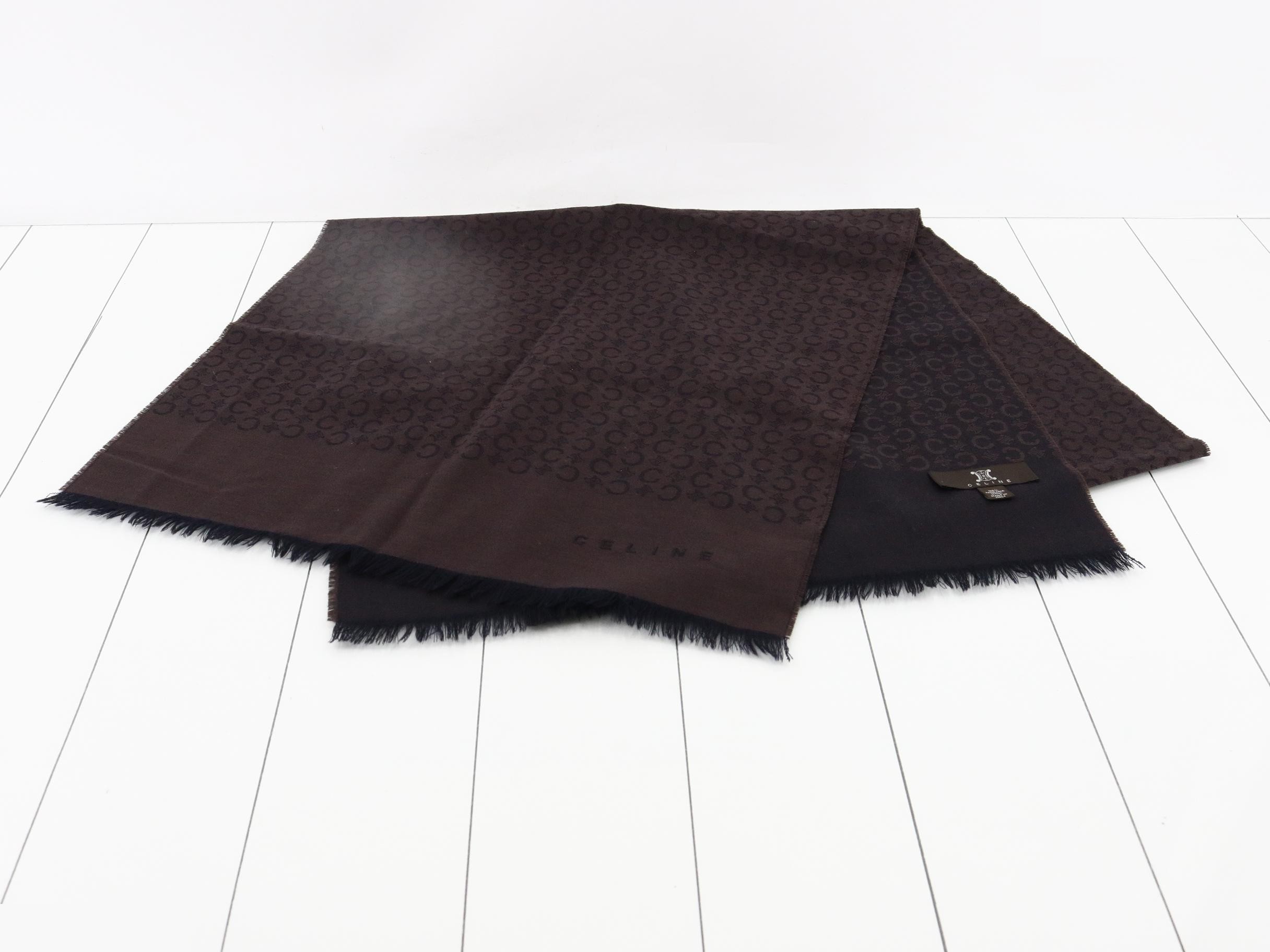 C Macadam Scarf/Stole, Brown/Black — view 2