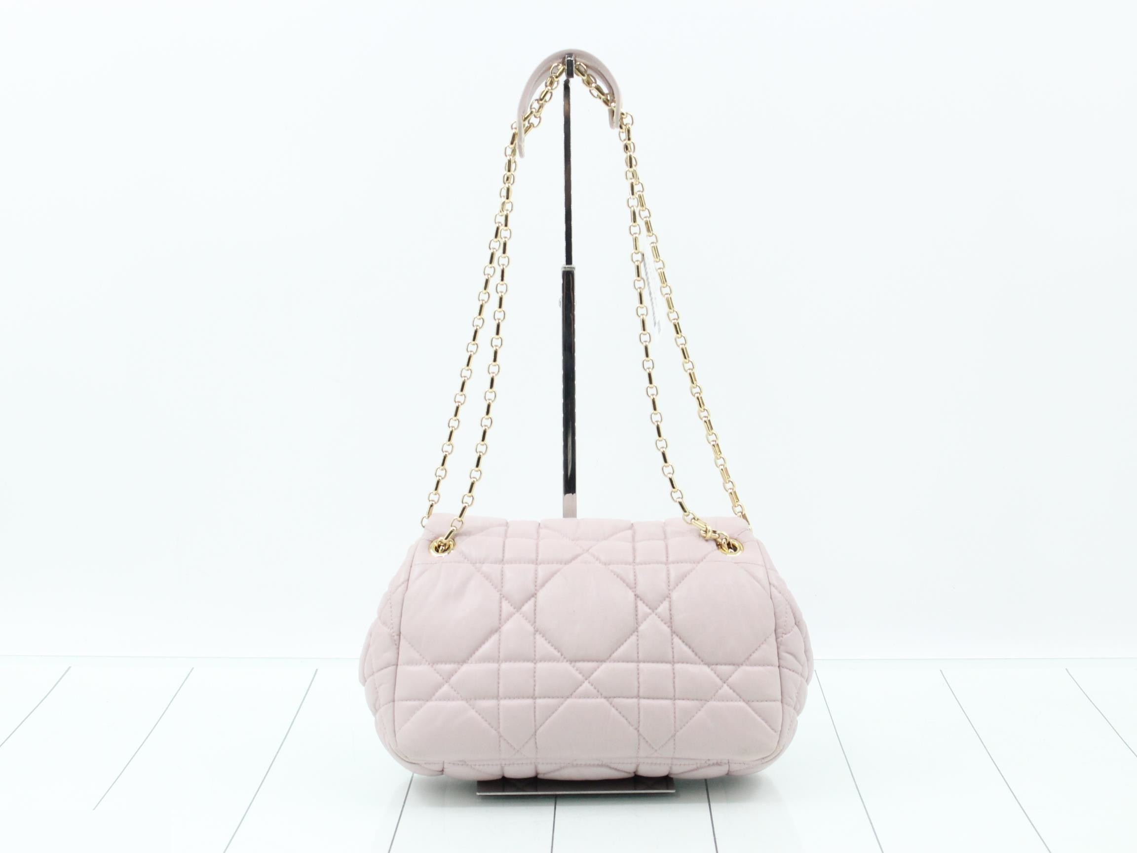 Leather shoulder bag, pink — view 2