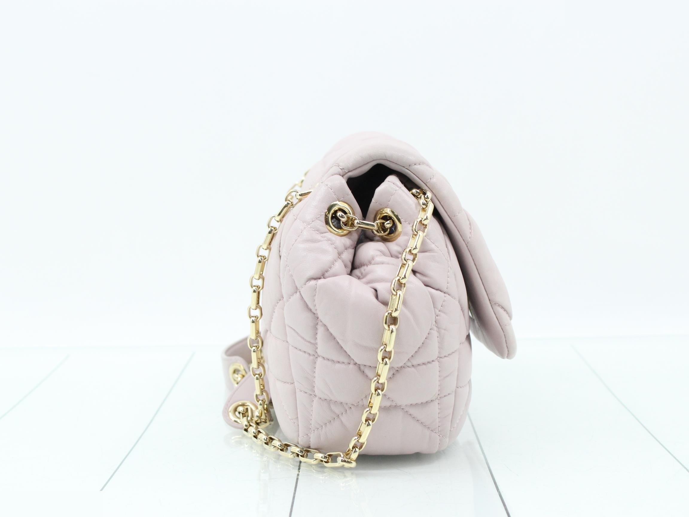 Leather shoulder bag, pink — view 4