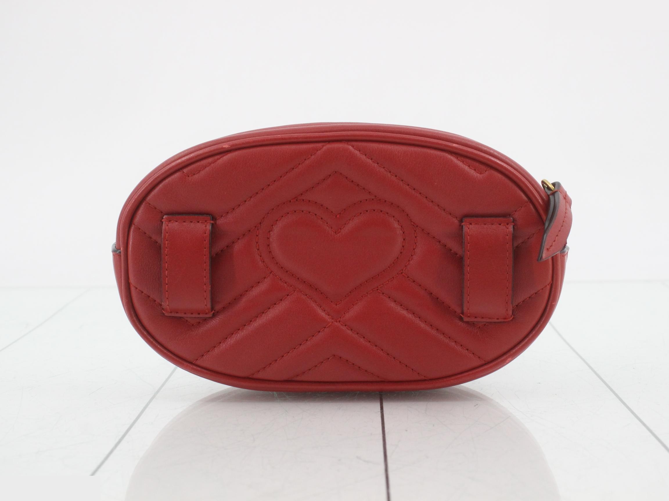 GG Marmont Waist Bag, Red Leather — view 2