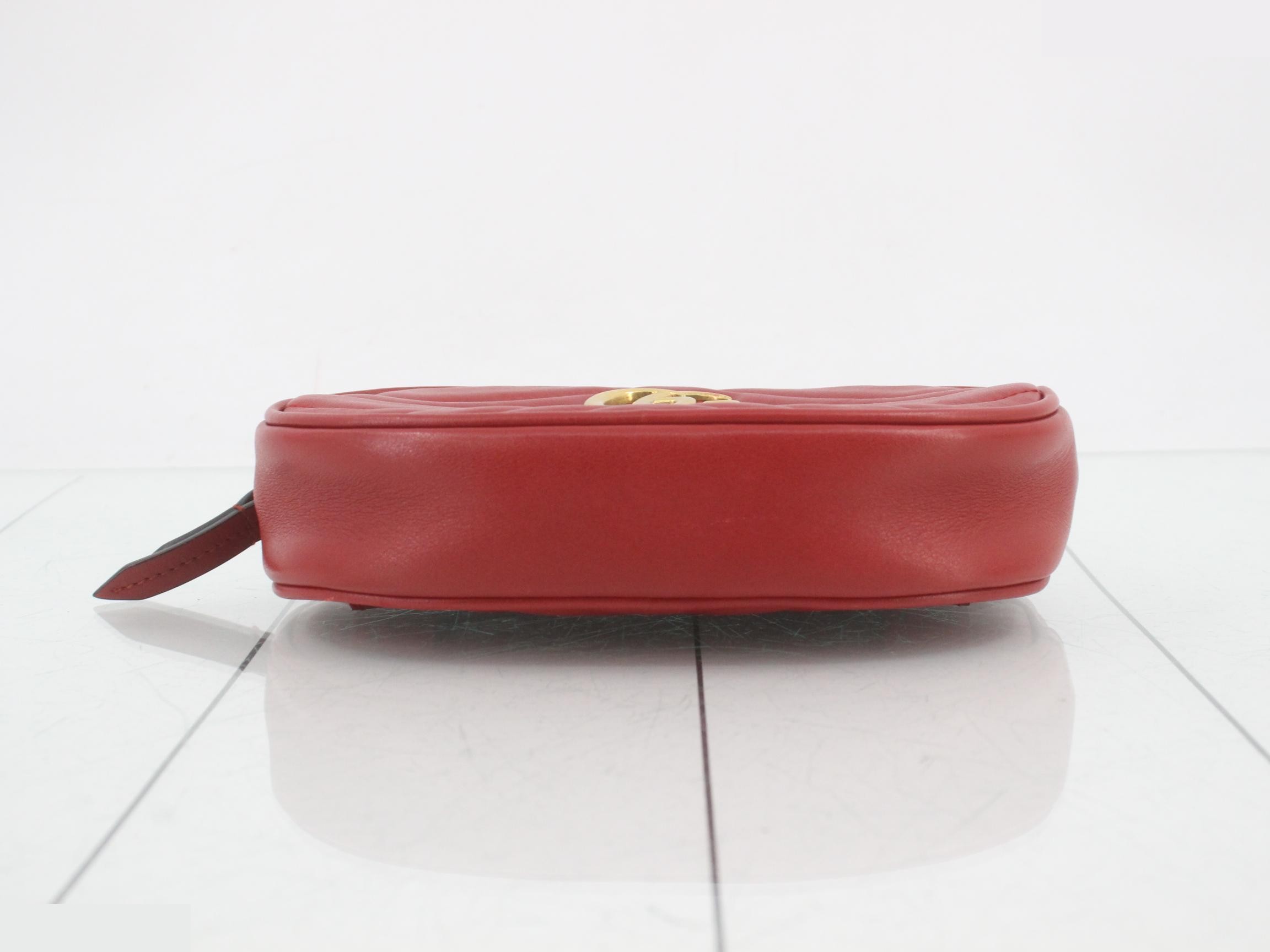 GG Marmont Waist Bag, Red Leather — view 3