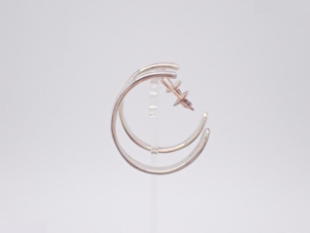G Hoop Earrings, 925 Sterling Silver, 10.6g — view 3