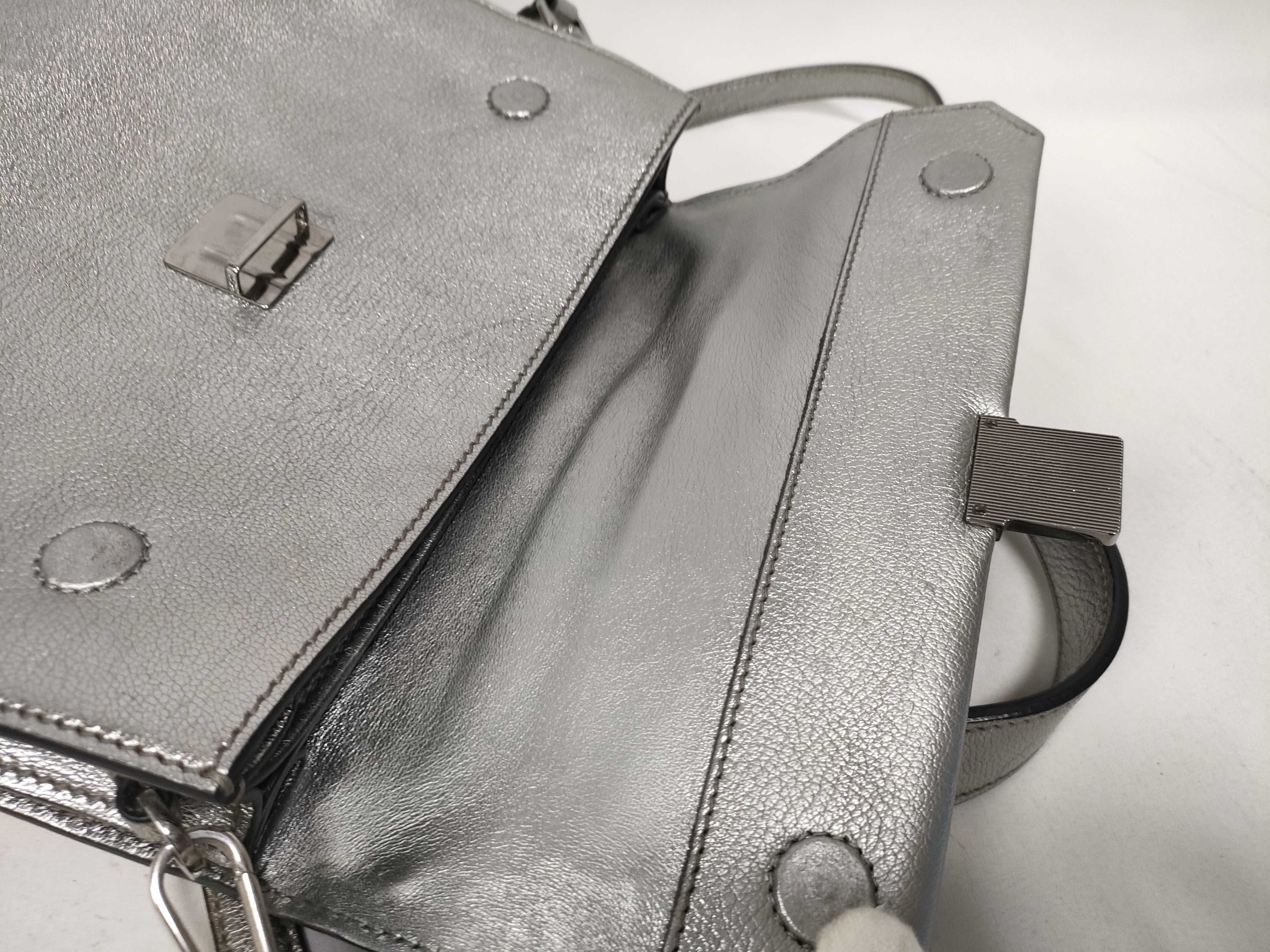 2-way handbag, Madras, silver. — view 12