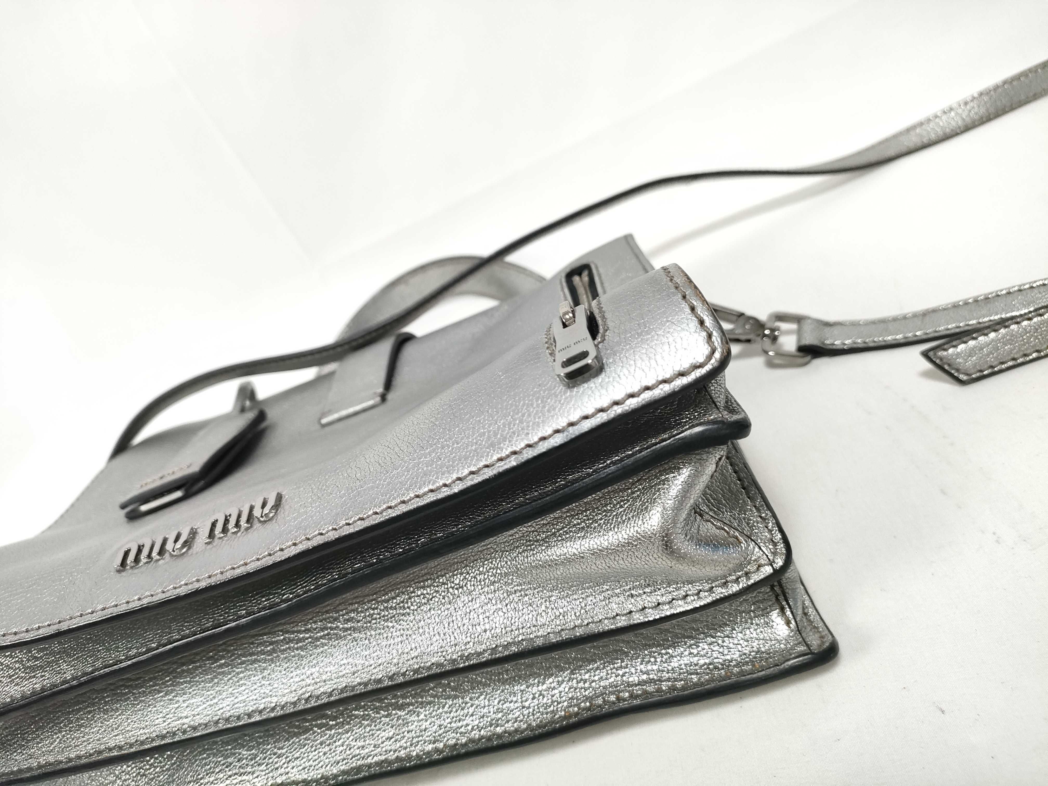 2-way handbag, Madras, silver. — view 4