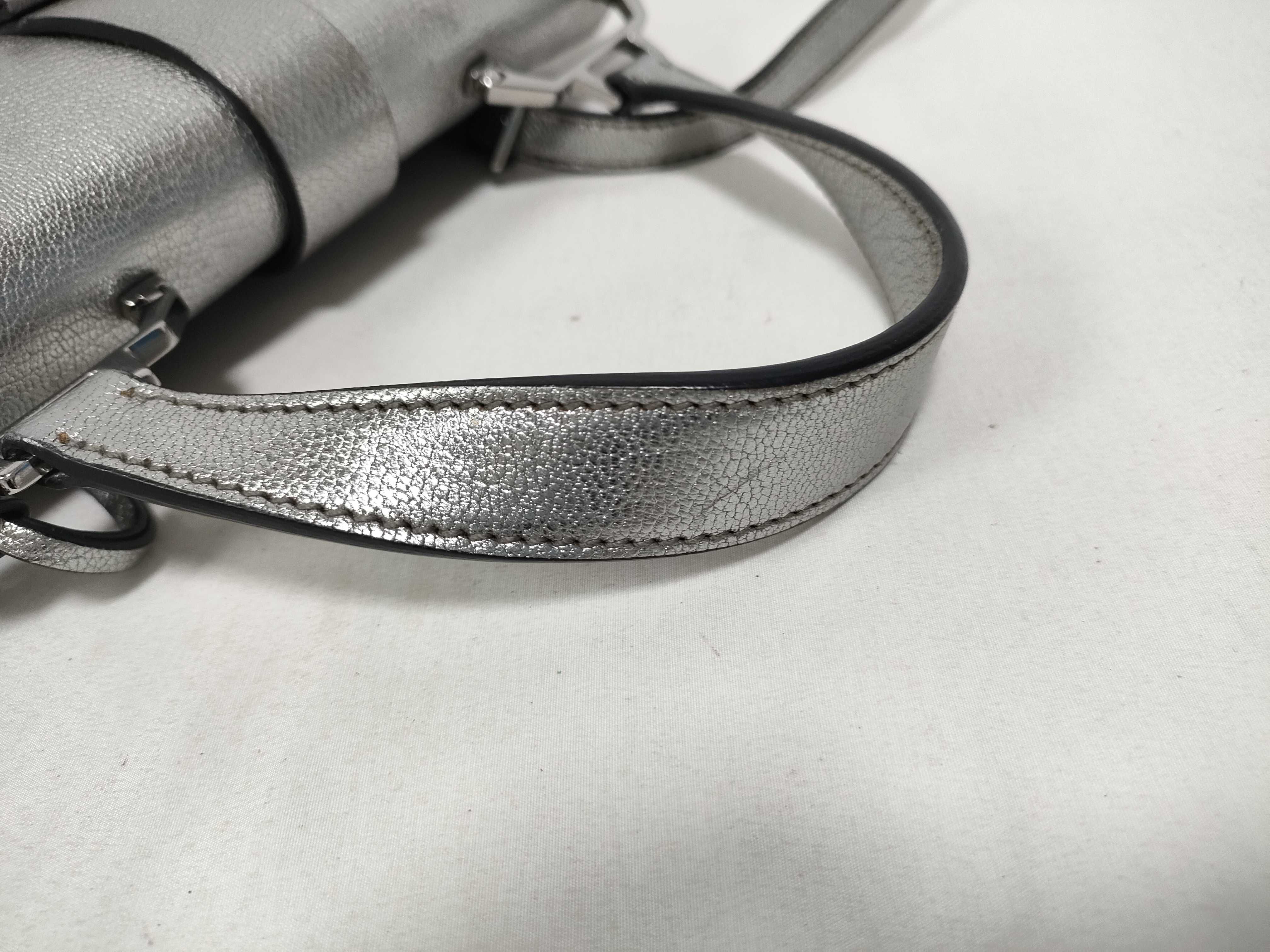 2-way handbag, Madras, silver. — view 7