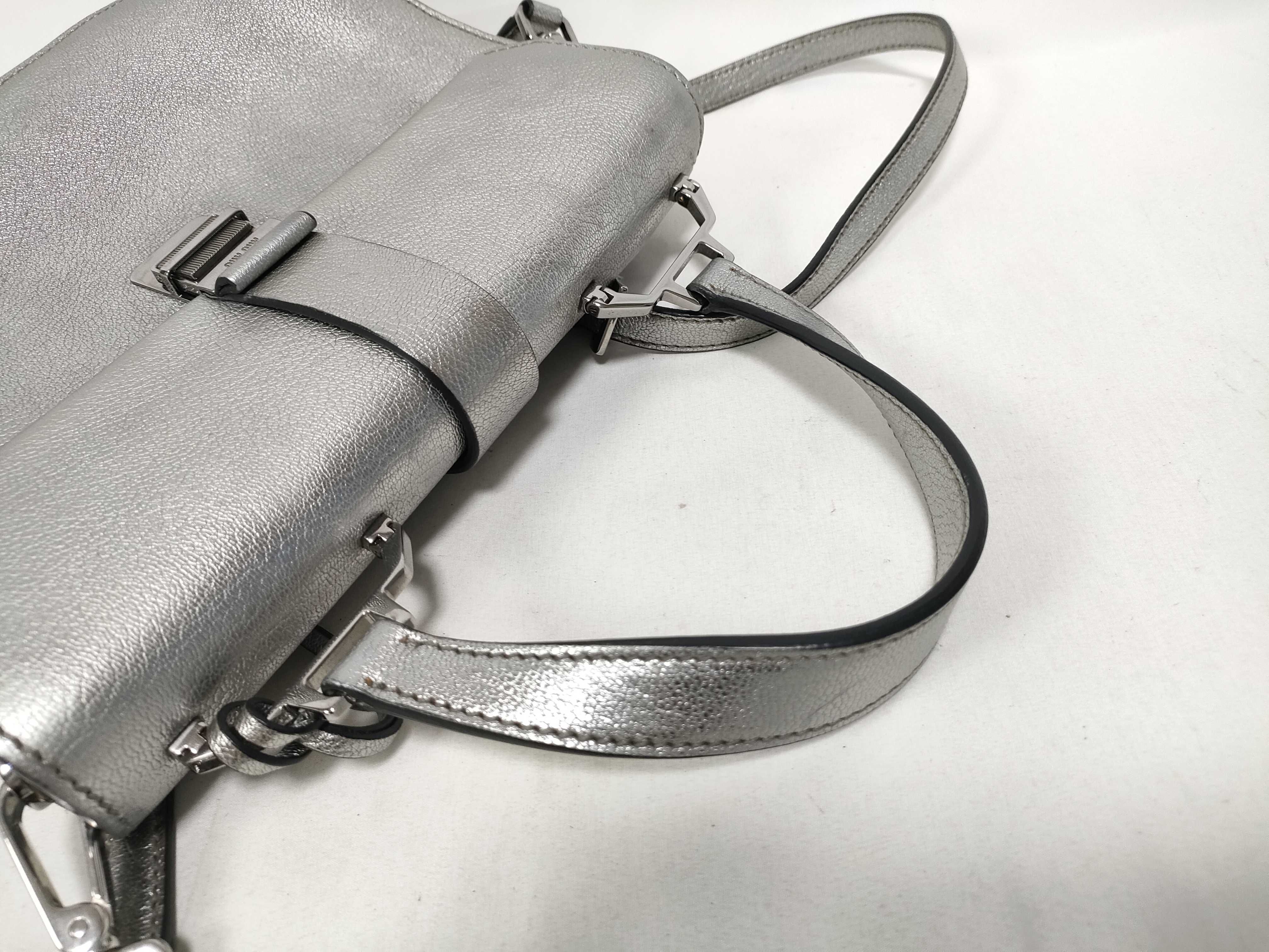 2-way handbag, Madras, silver. — view 8