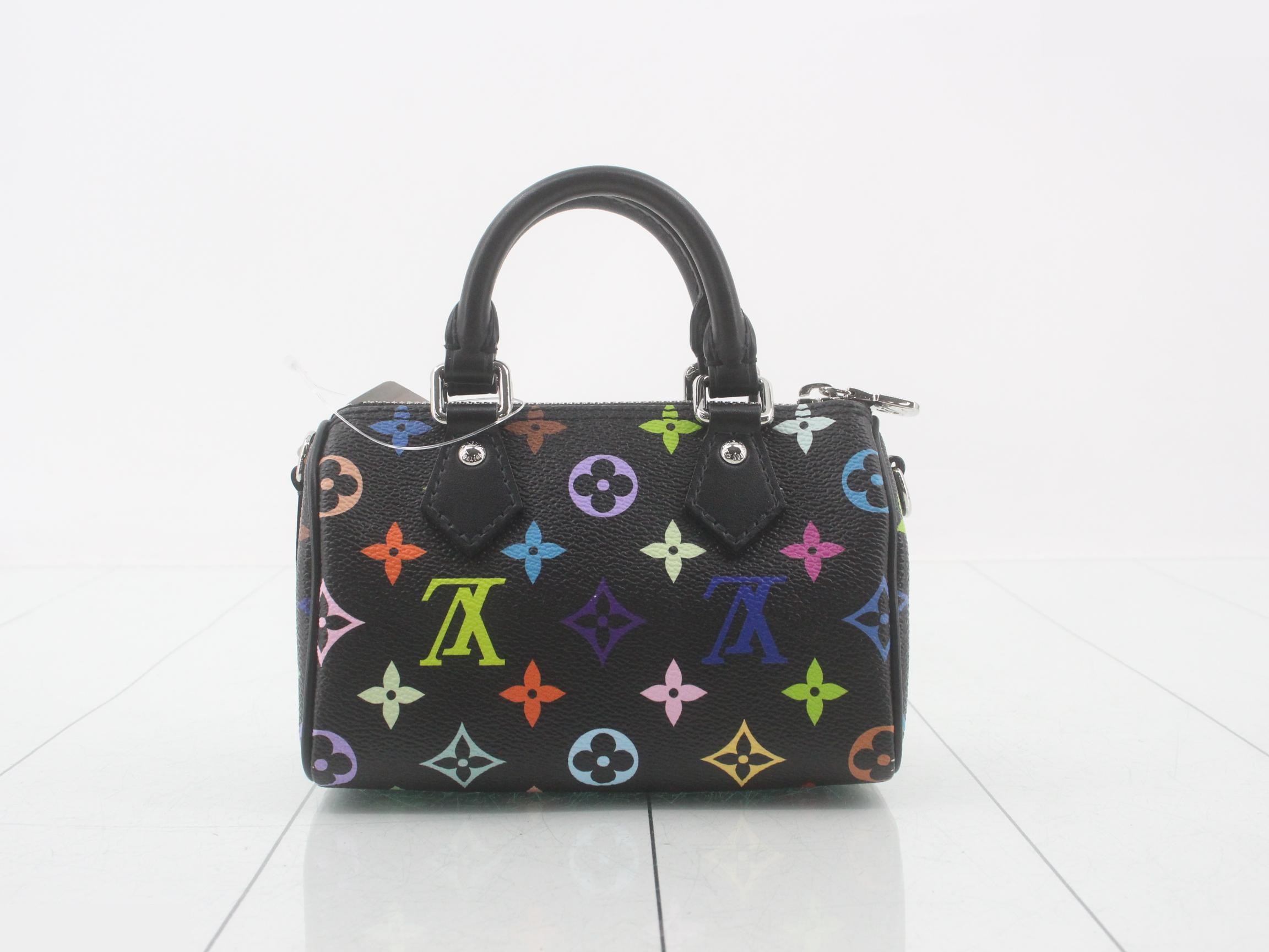 x Takashi Murakami LV x TM Multicolor Nano Speedy Black — view 2
