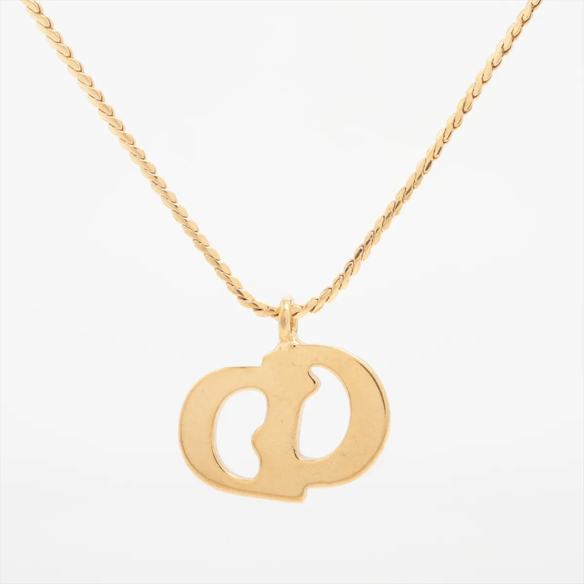 CD logo necklace, GP gold, — view 2