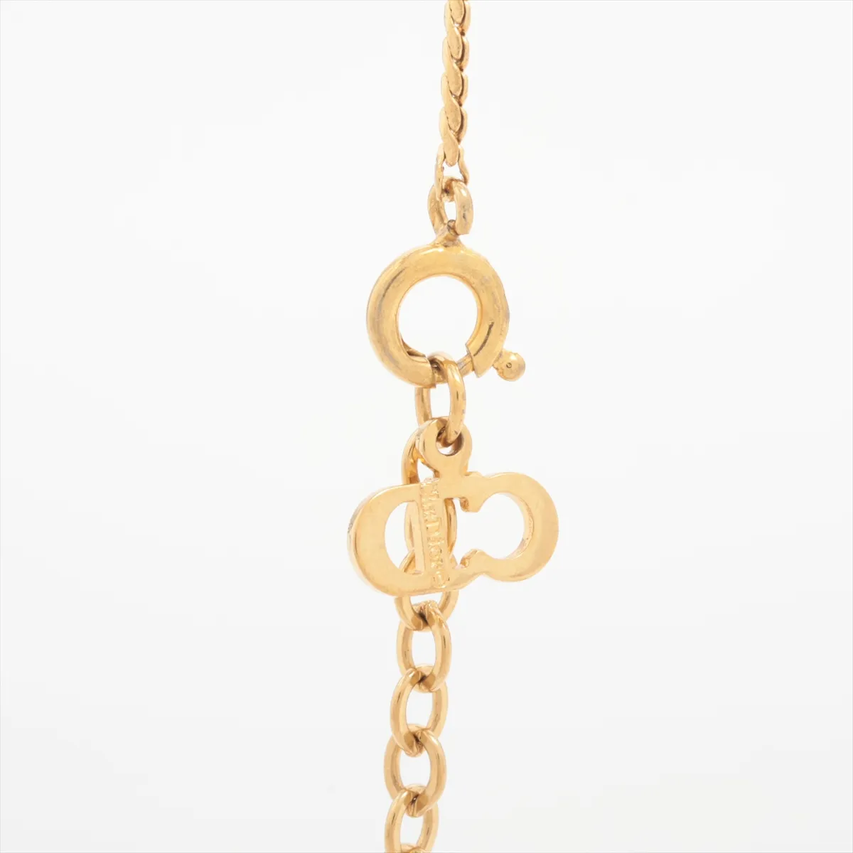 CD logo necklace, GP gold, — view 3