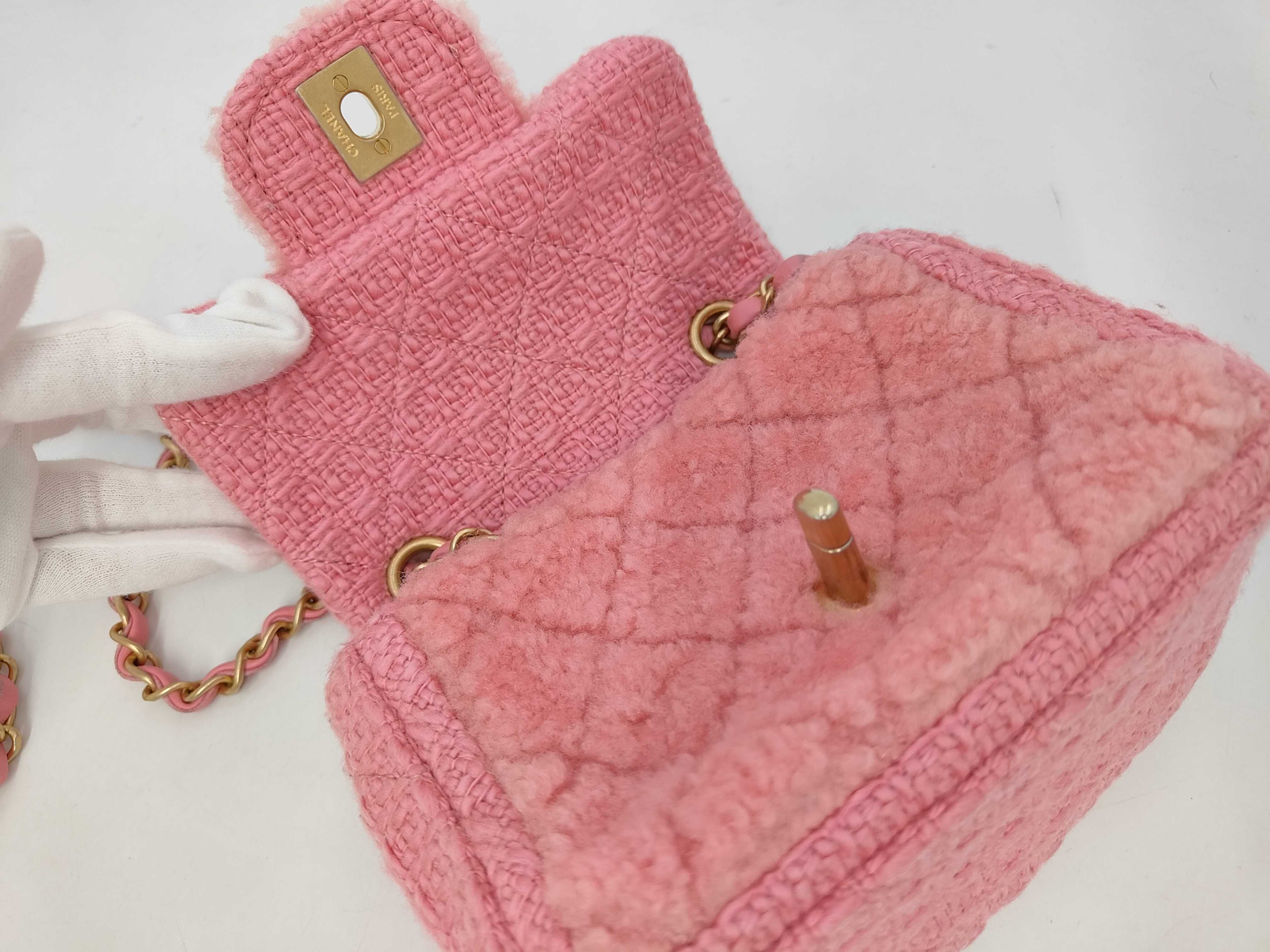 Mini Matelassé Shearling Shoulder Bag (Serial Number 30454443) — view 8