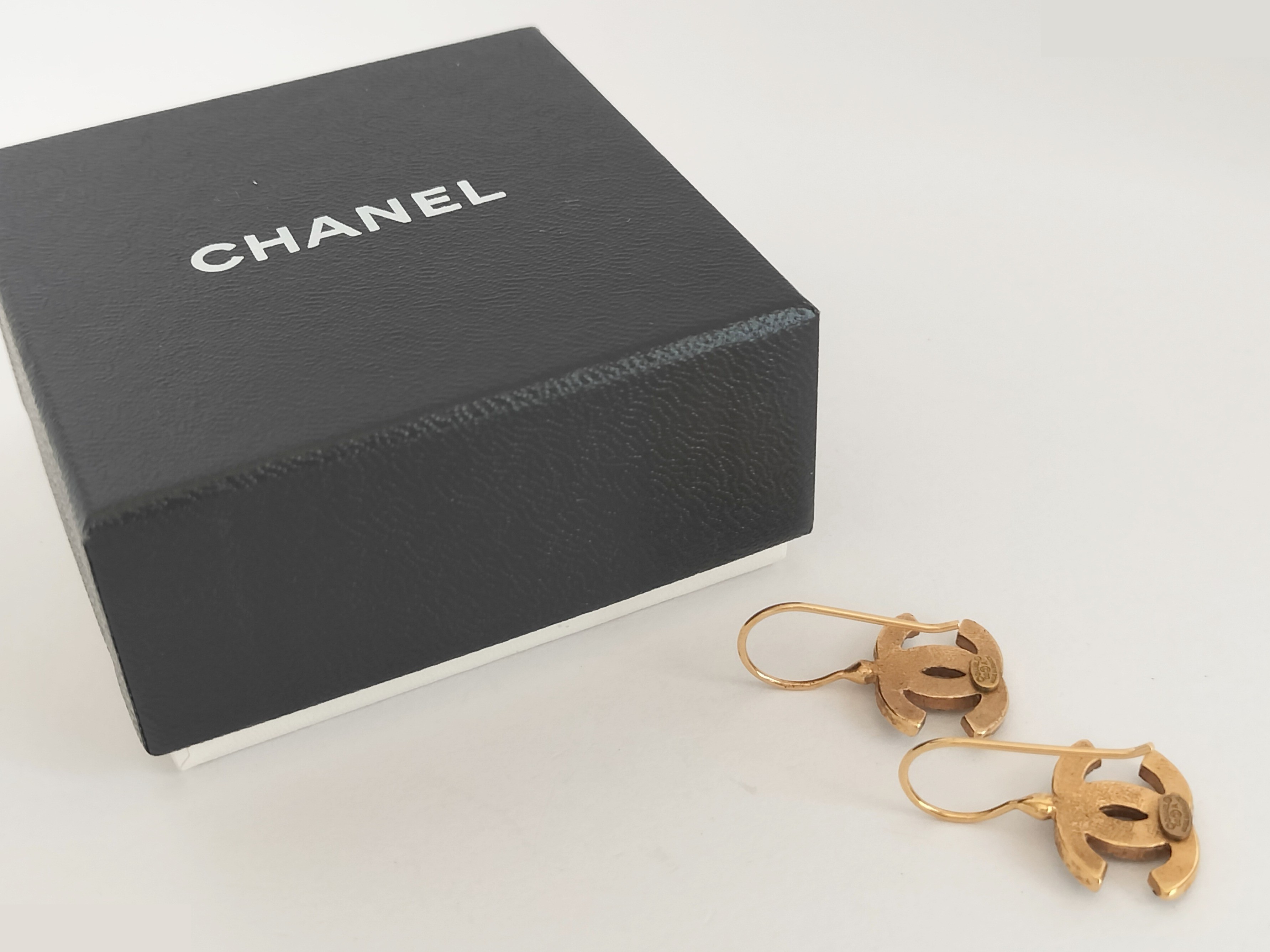 Coco Rhinestone Gold Earrings — view 2