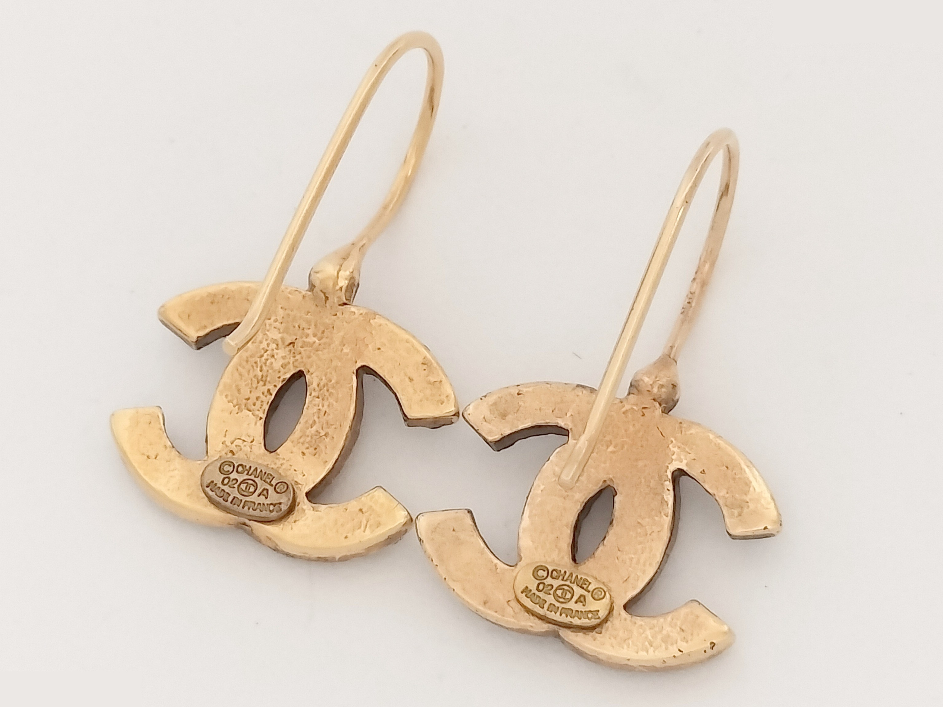 Coco Rhinestone Gold Earrings — view 4