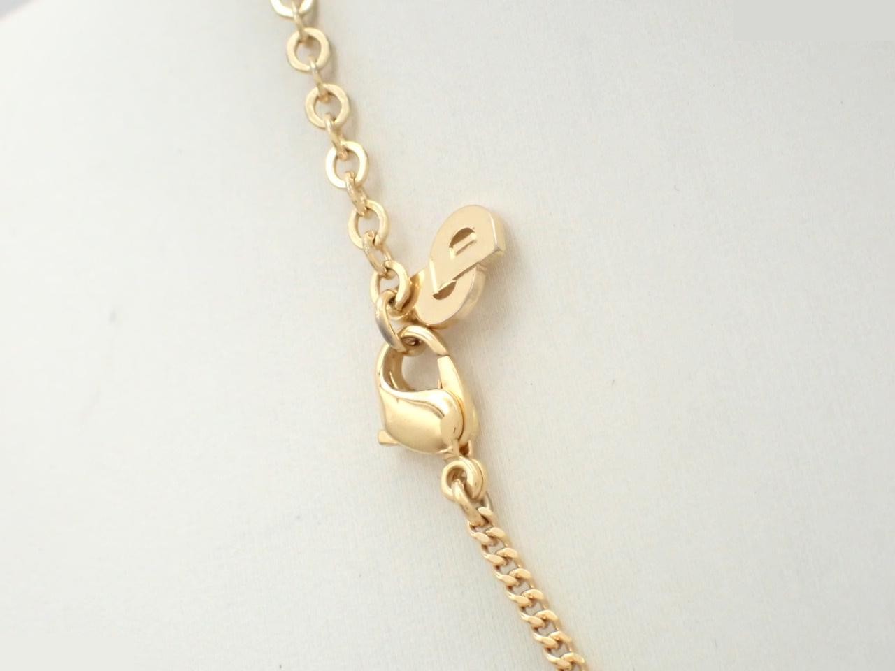 Rhinestone-embellished logo necklace; neck circumference approximately 45cm — view 2