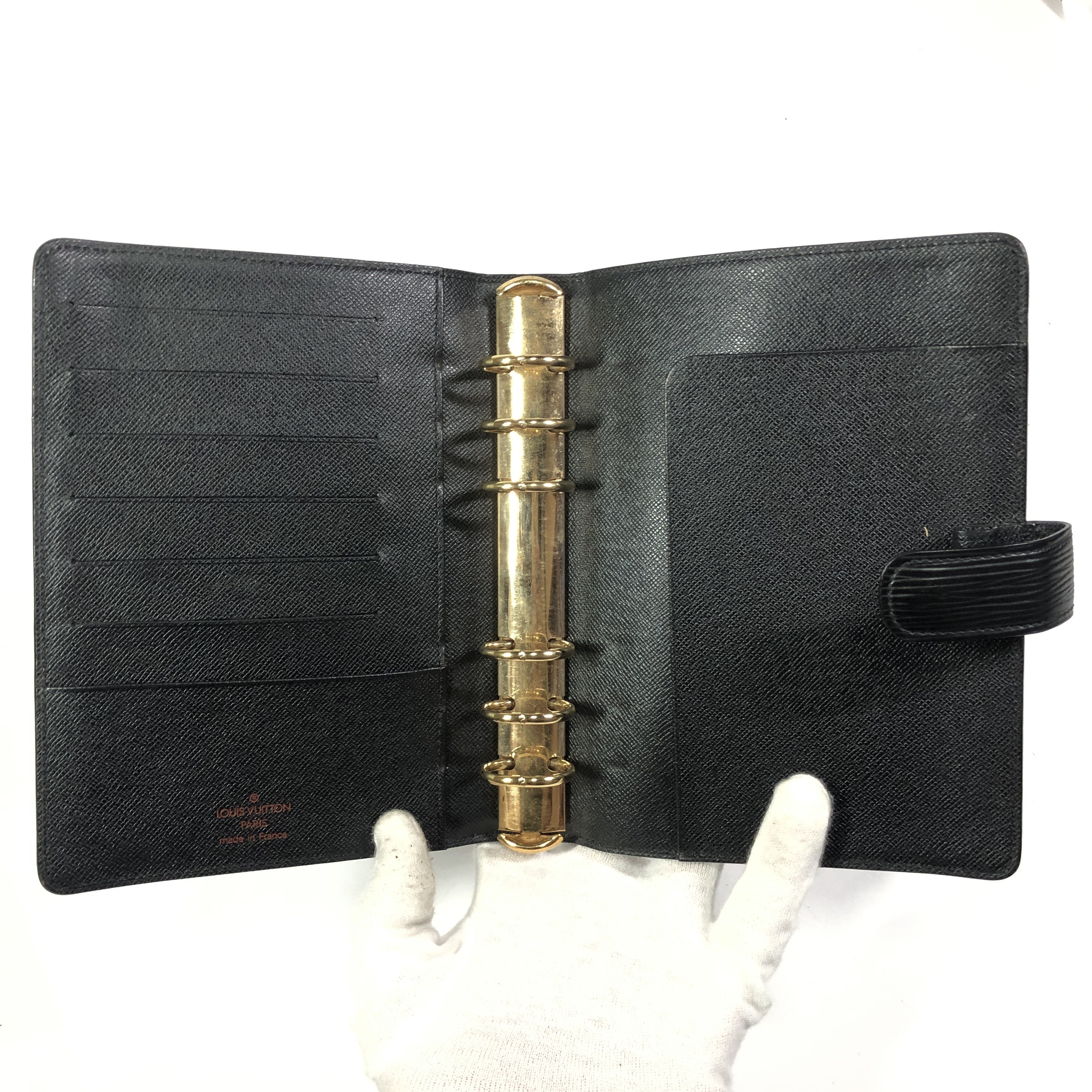 Epi Leather Agenda MM Notebook Cover R20042 Noir SP0011 (No stickiness) - French-made. — view 9