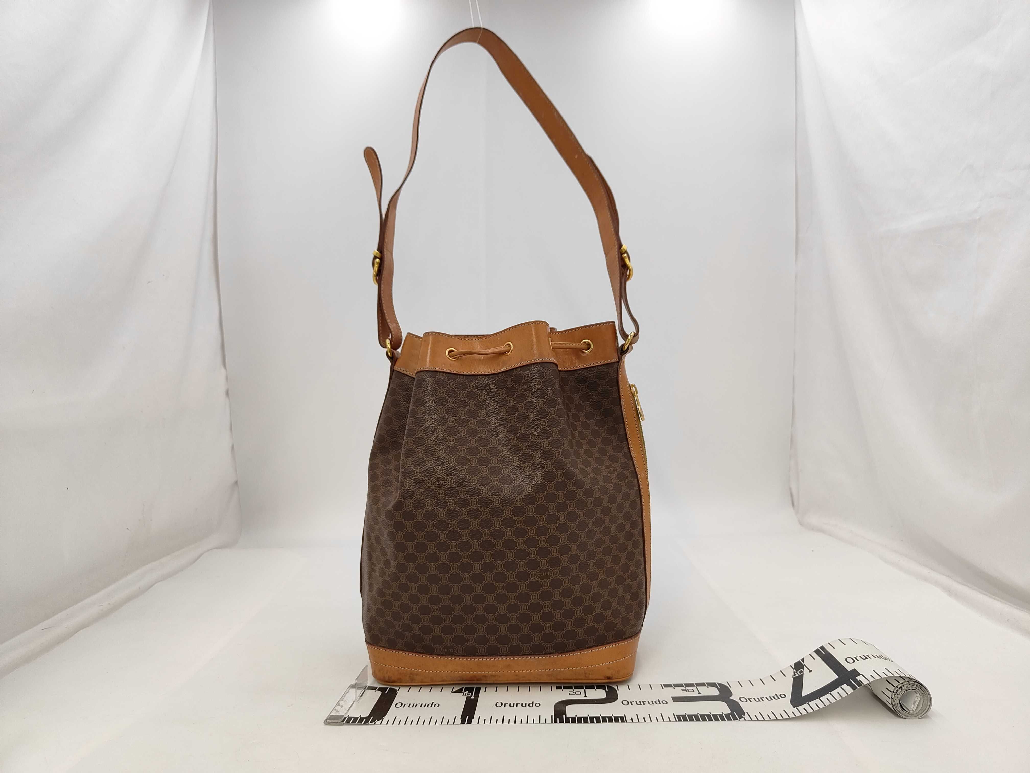 drawstring shoulder bag, Macadam pattern shoulder bag — view 2