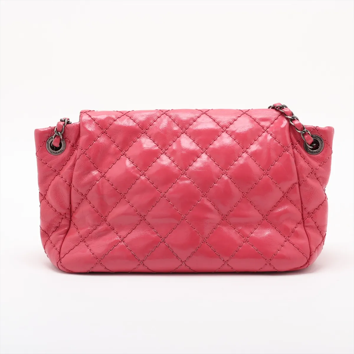 Wild Stitch Vintage Calf Chain Shoulder Bag, Pink, Gunmetal Hardware, 17983852, Serial Number 17 — view 2