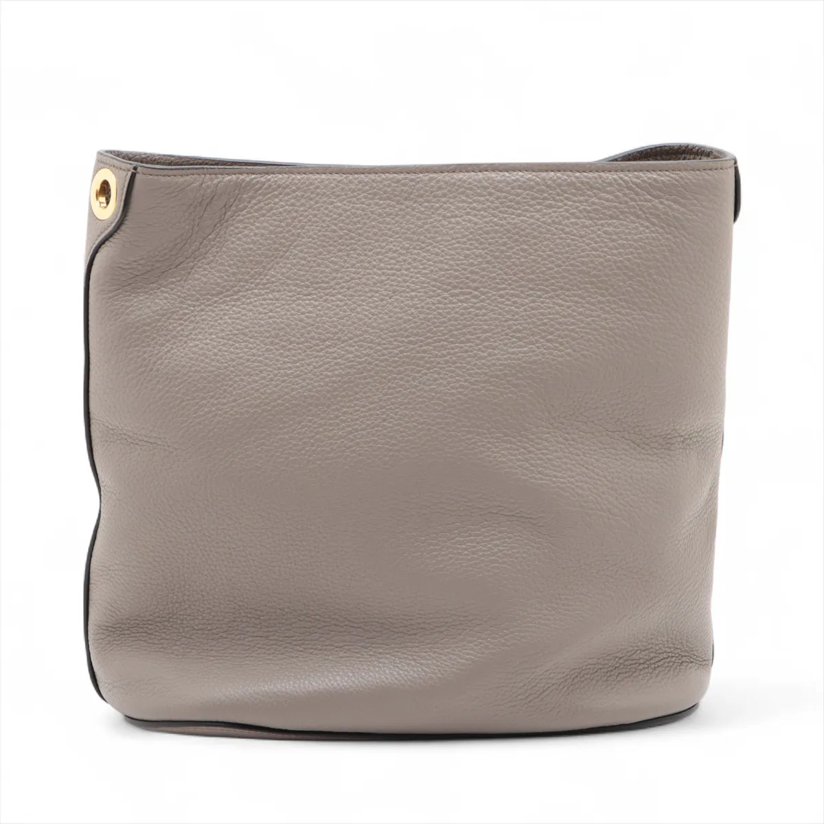 Vitello Phoenix Leather Shoulder Bag Gray — view 2