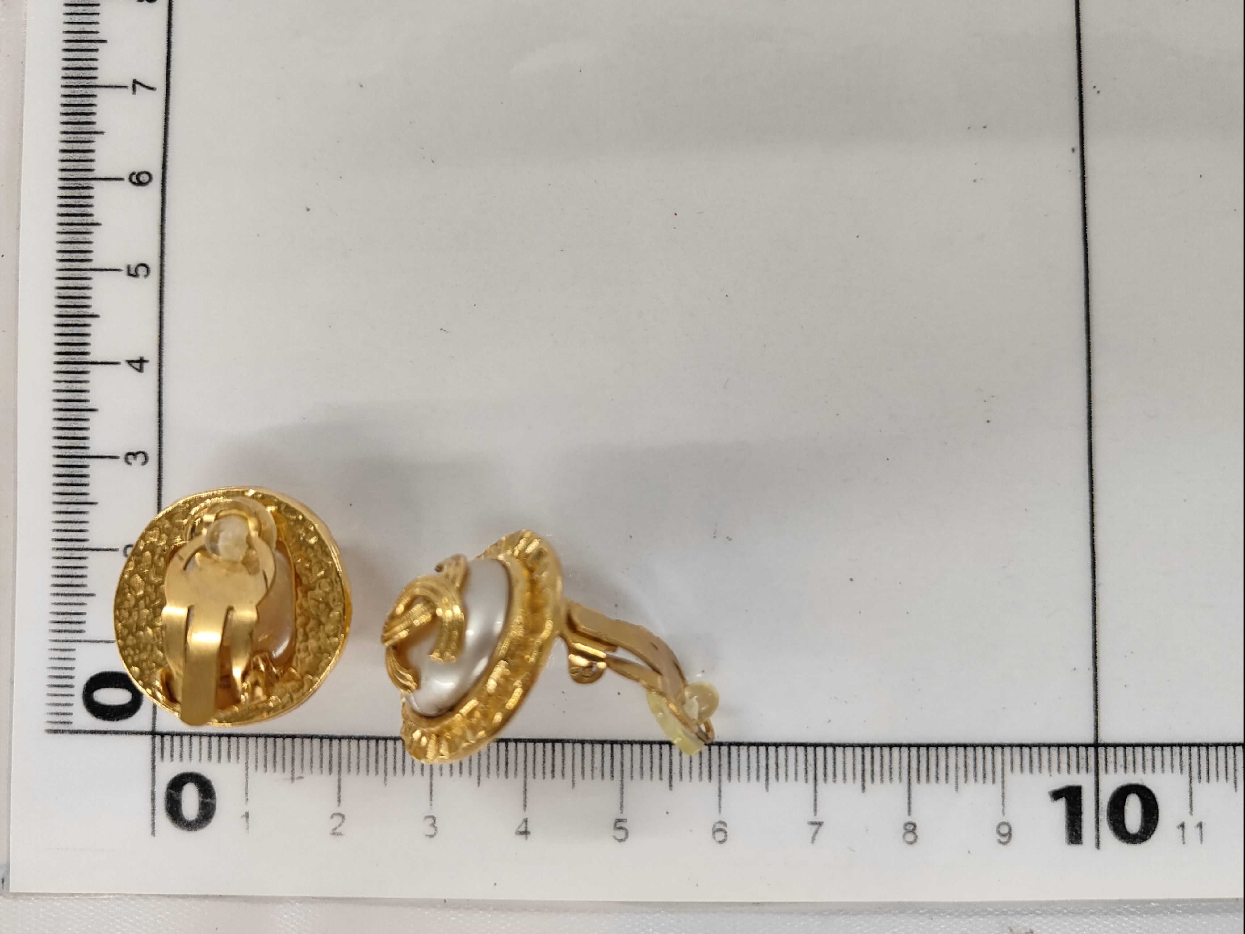 Coco Mark Gold Pearl Earrings — view 6