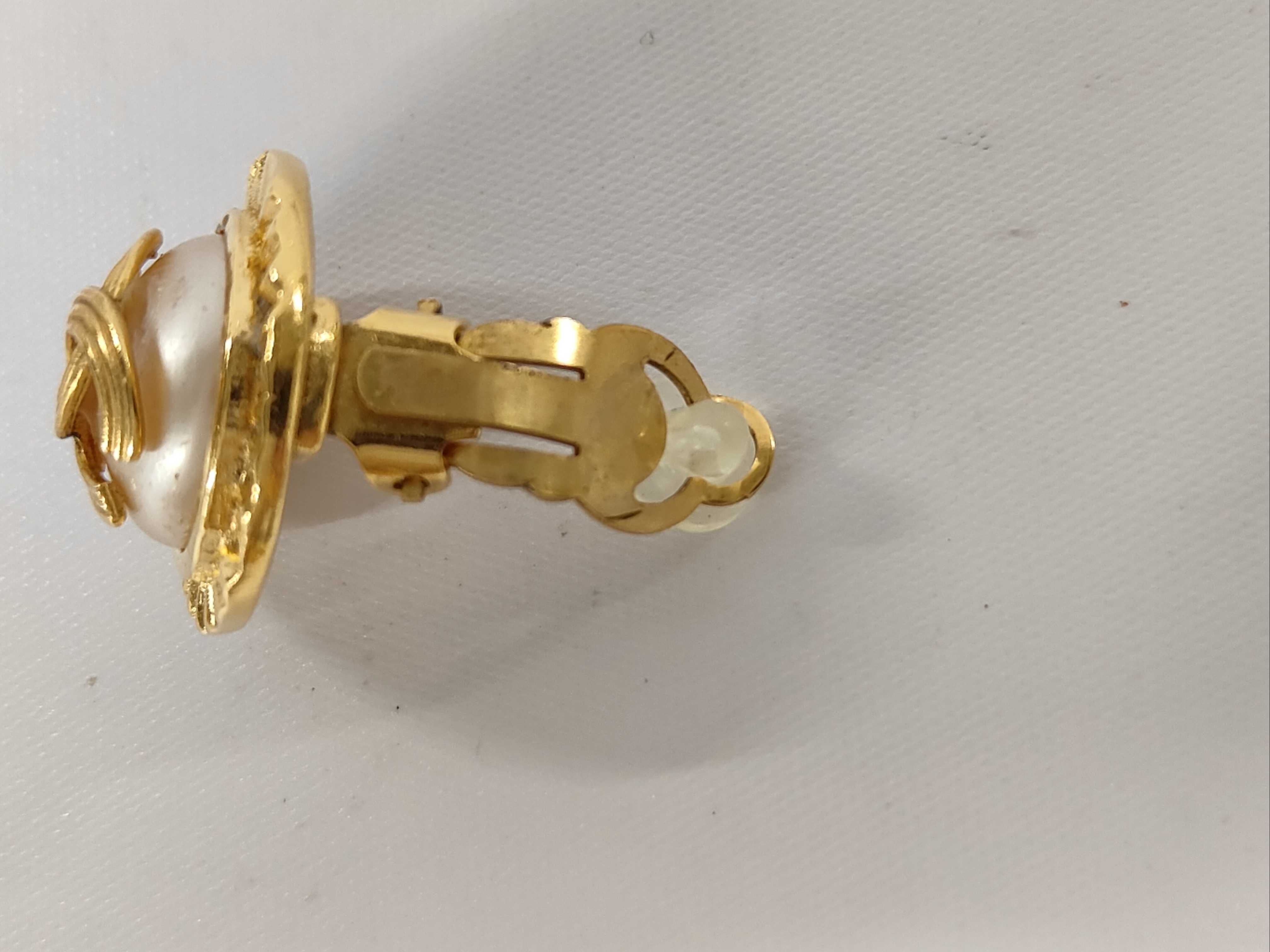 Coco Mark Gold Pearl Earrings — view 8