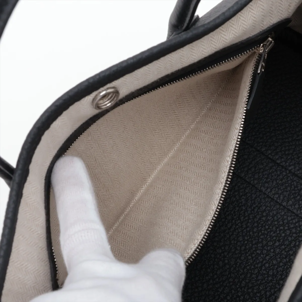 [Individually packaged] Hermes Garden Party 30 TPM Country Black Silver Hardware T: 2015 — view 8