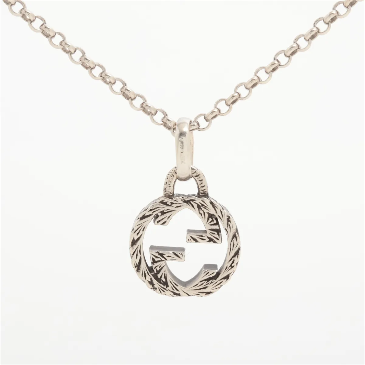 Interlocking G Arabesque Necklace 925 7.5g Silver — view 2