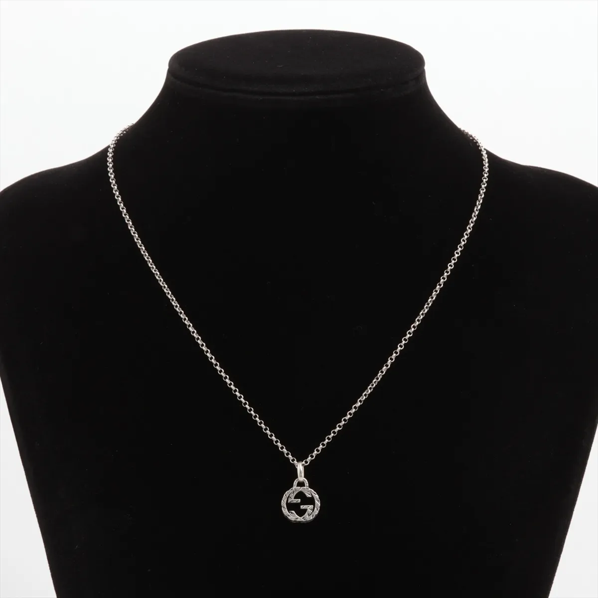 Interlocking G Arabesque Necklace 925 7.5g Silver — view 5
