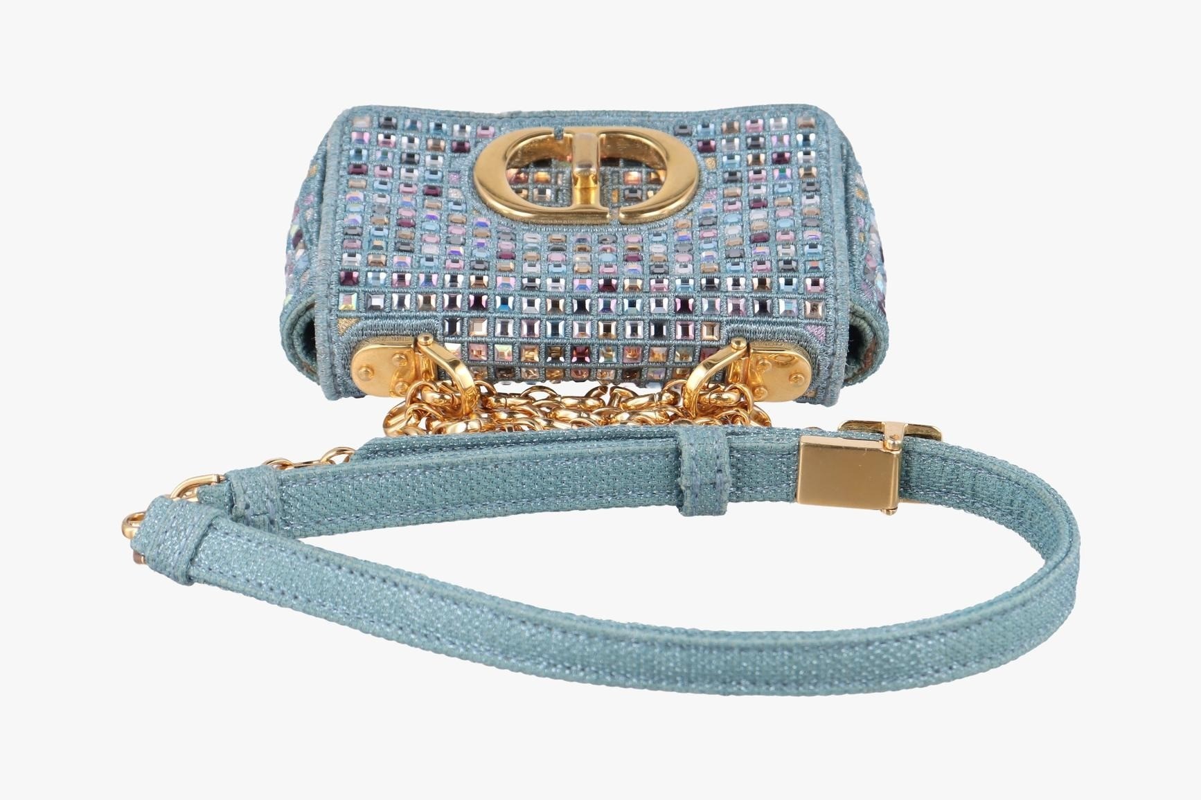 Caro Strass Embroidery Micro Fabric × Strass Blue — view 5