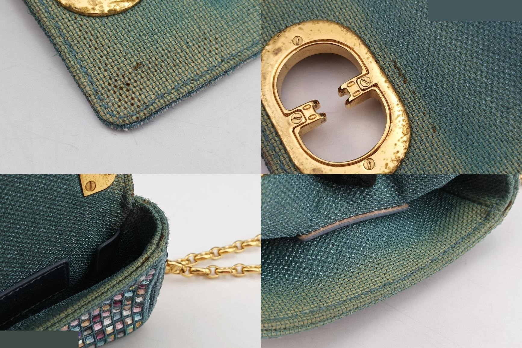 Caro Strass Embroidery Micro Fabric × Strass Blue — view 9