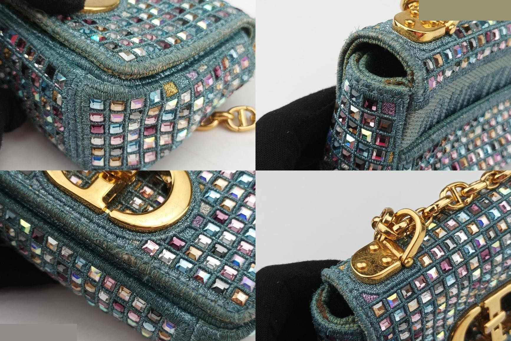 Caro Strass Embroidery Micro Fabric × Strass Blue — view 10