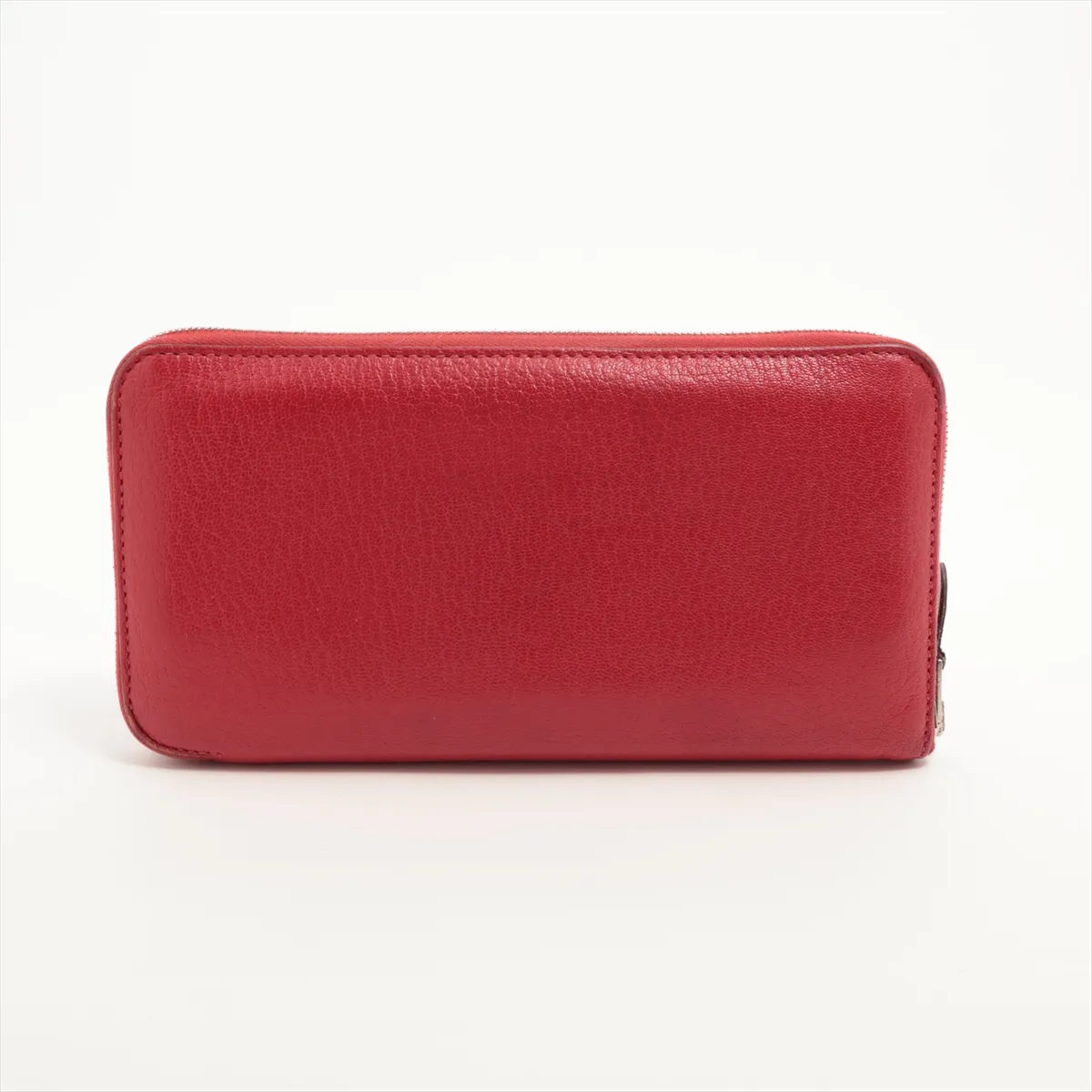 Evelyne Long Chevre Mysore Round Zip Wallet, Red, Silver Hardware P: 2012 — view 2