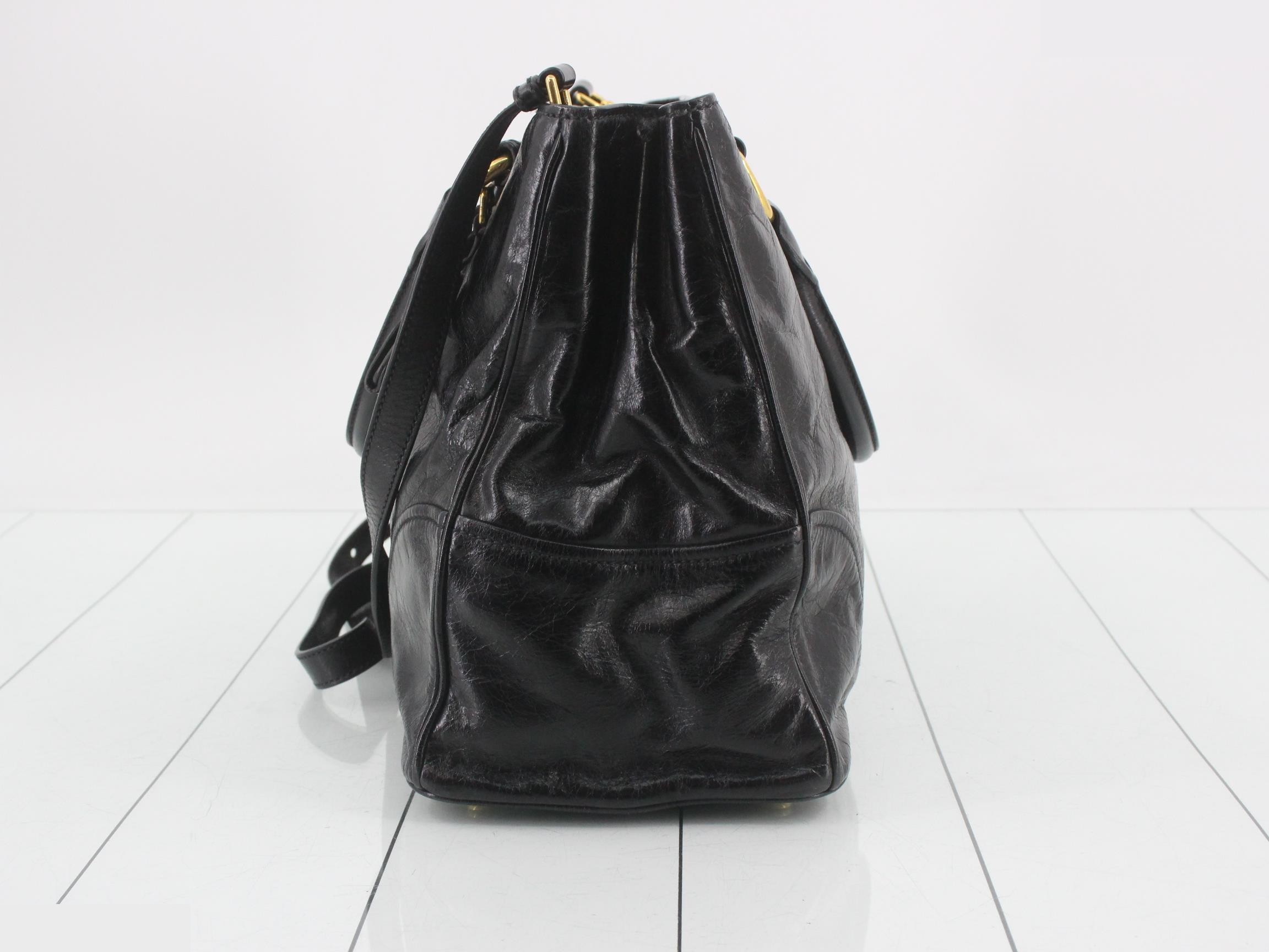 2-WAY Leather Handbag NERO — view 3