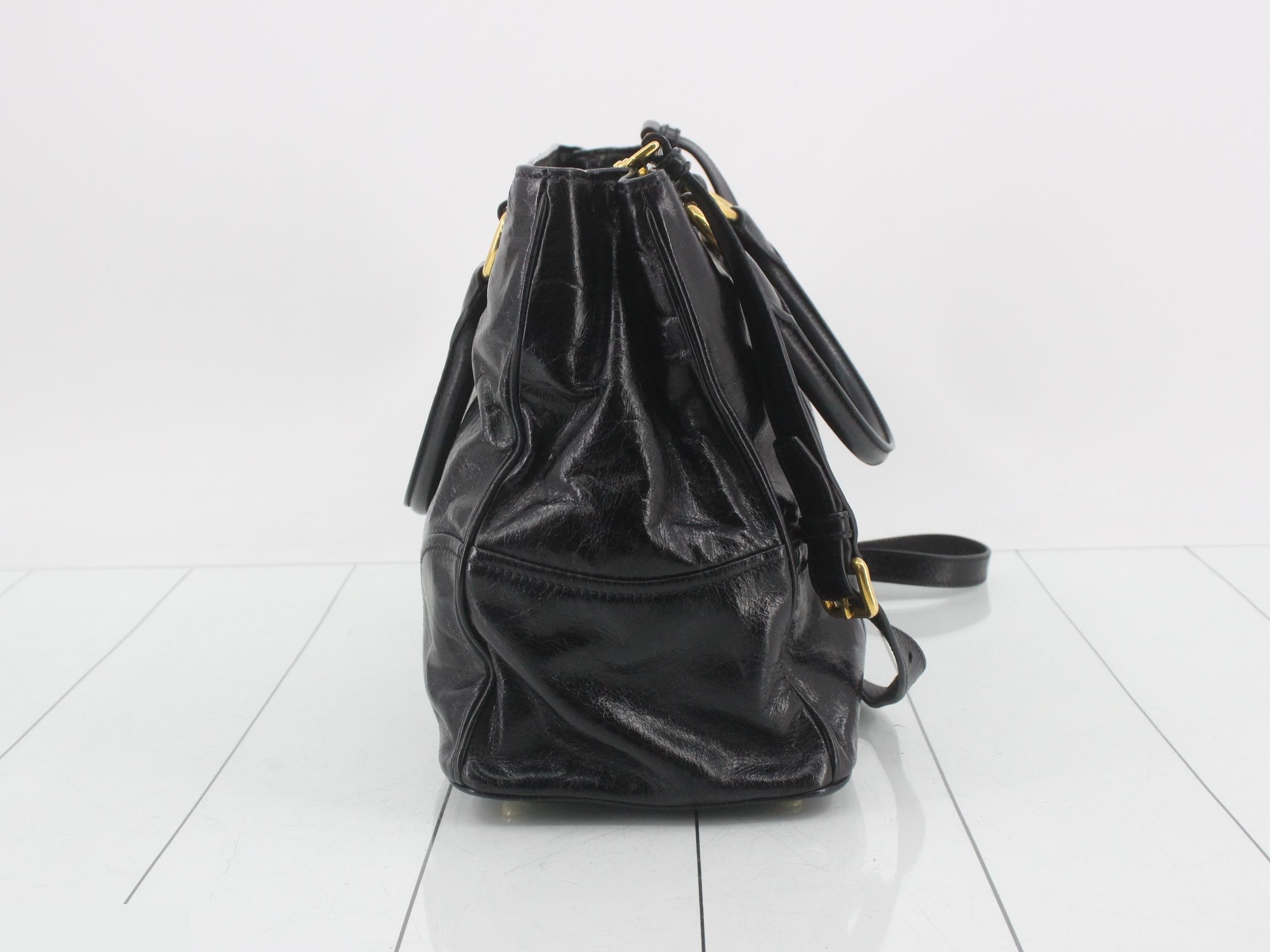 2-WAY Leather Handbag NERO — view 4