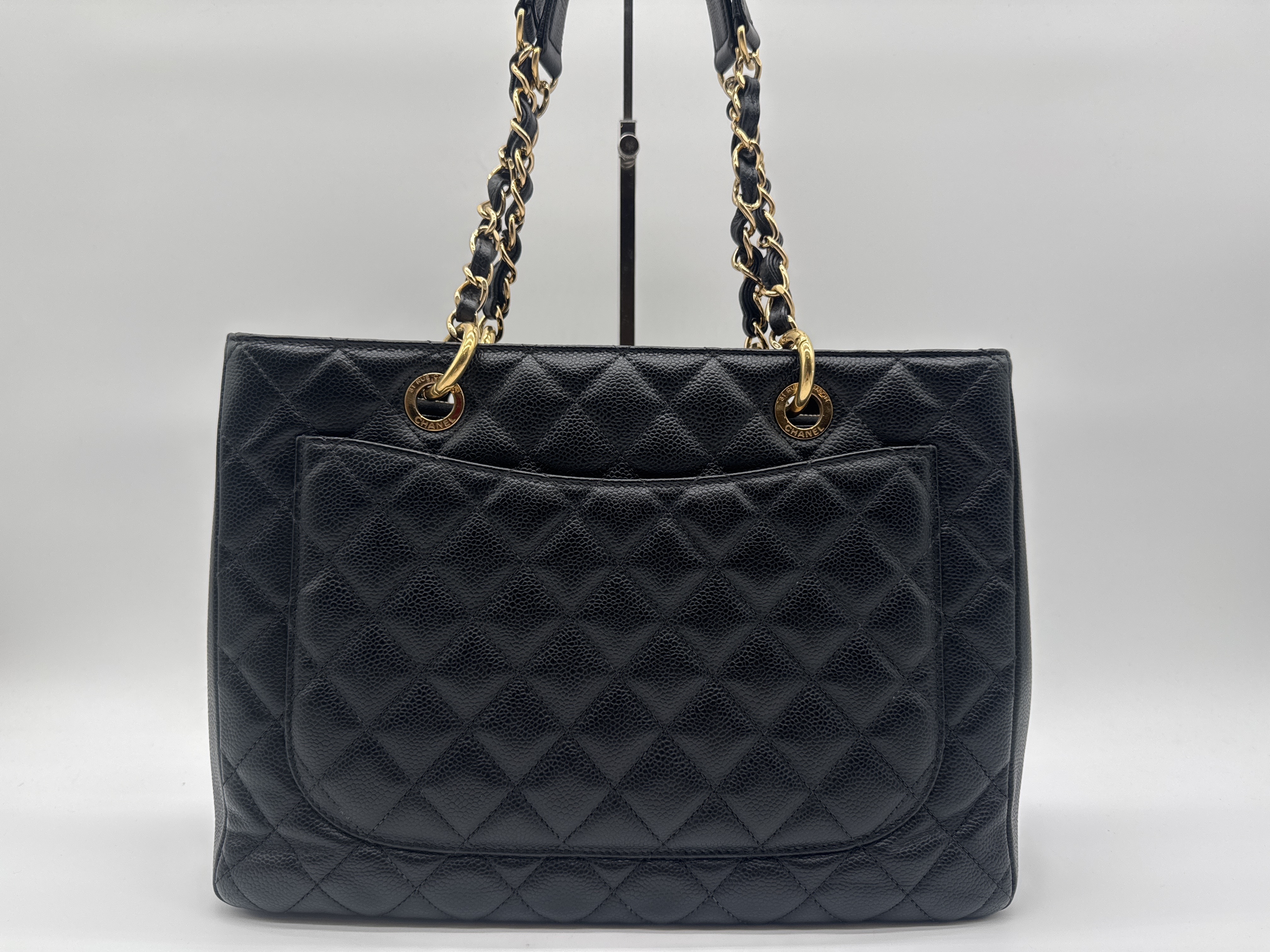 Caviar Skin Black Tote Bag — view 2