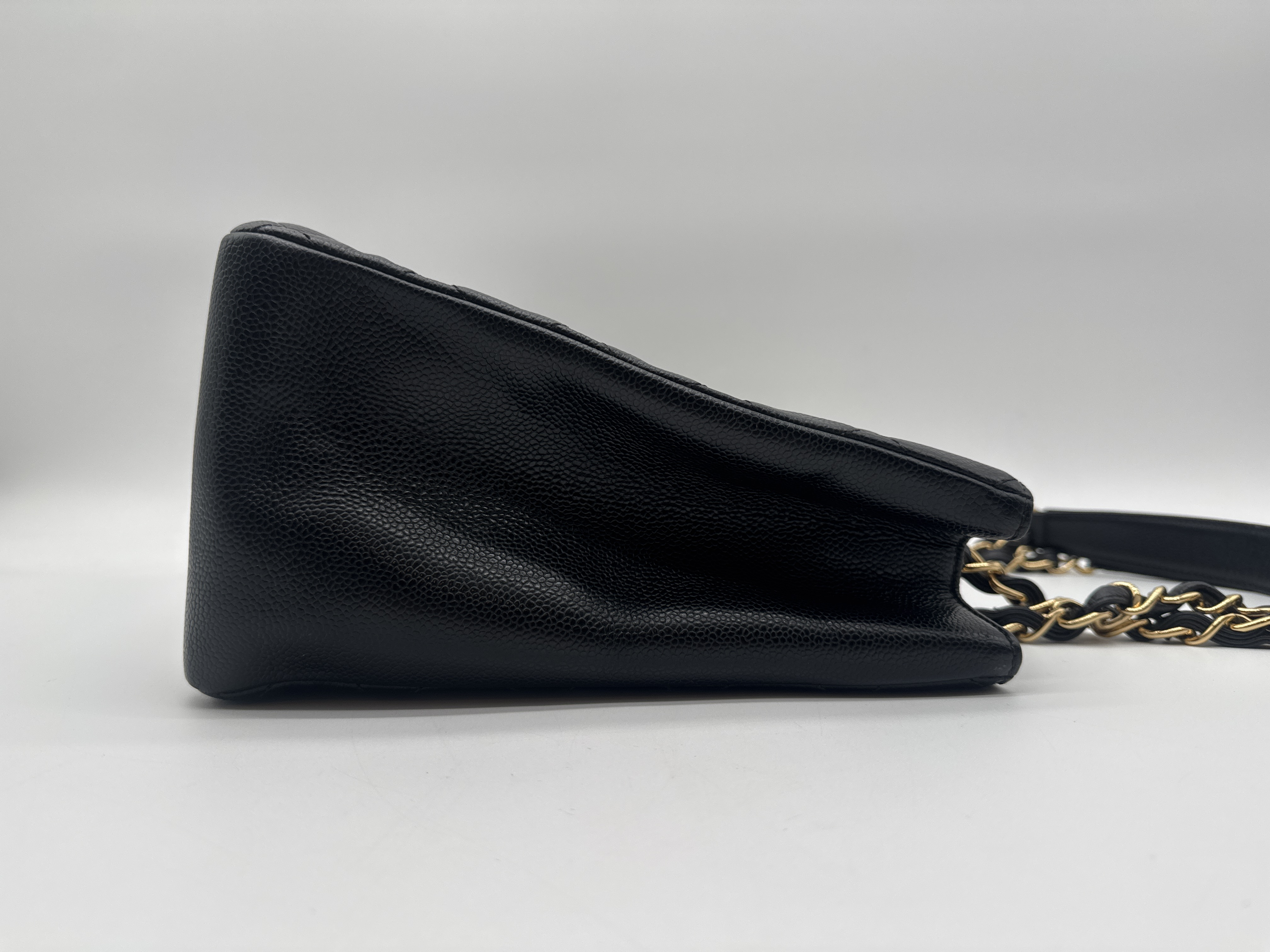 Caviar Skin Black Tote Bag — view 3