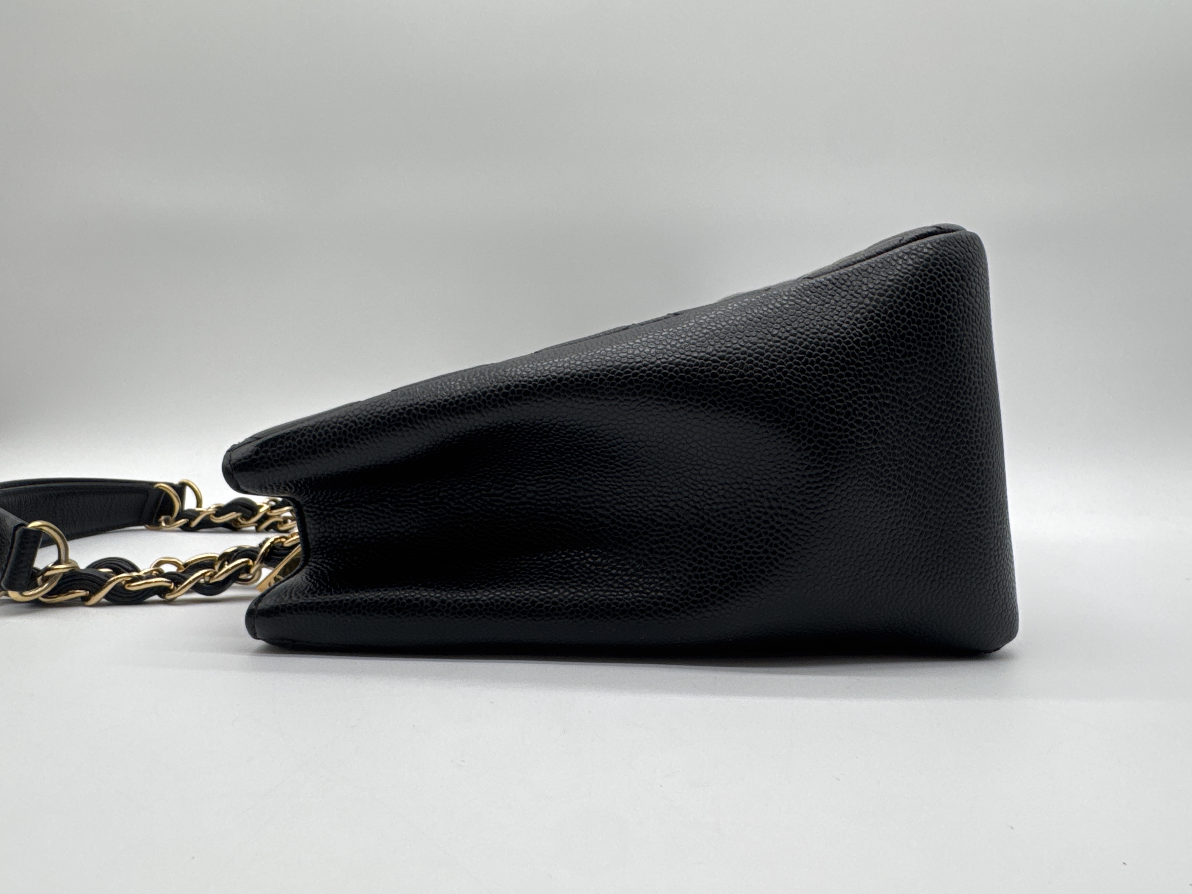 Caviar Skin Black Tote Bag — view 4
