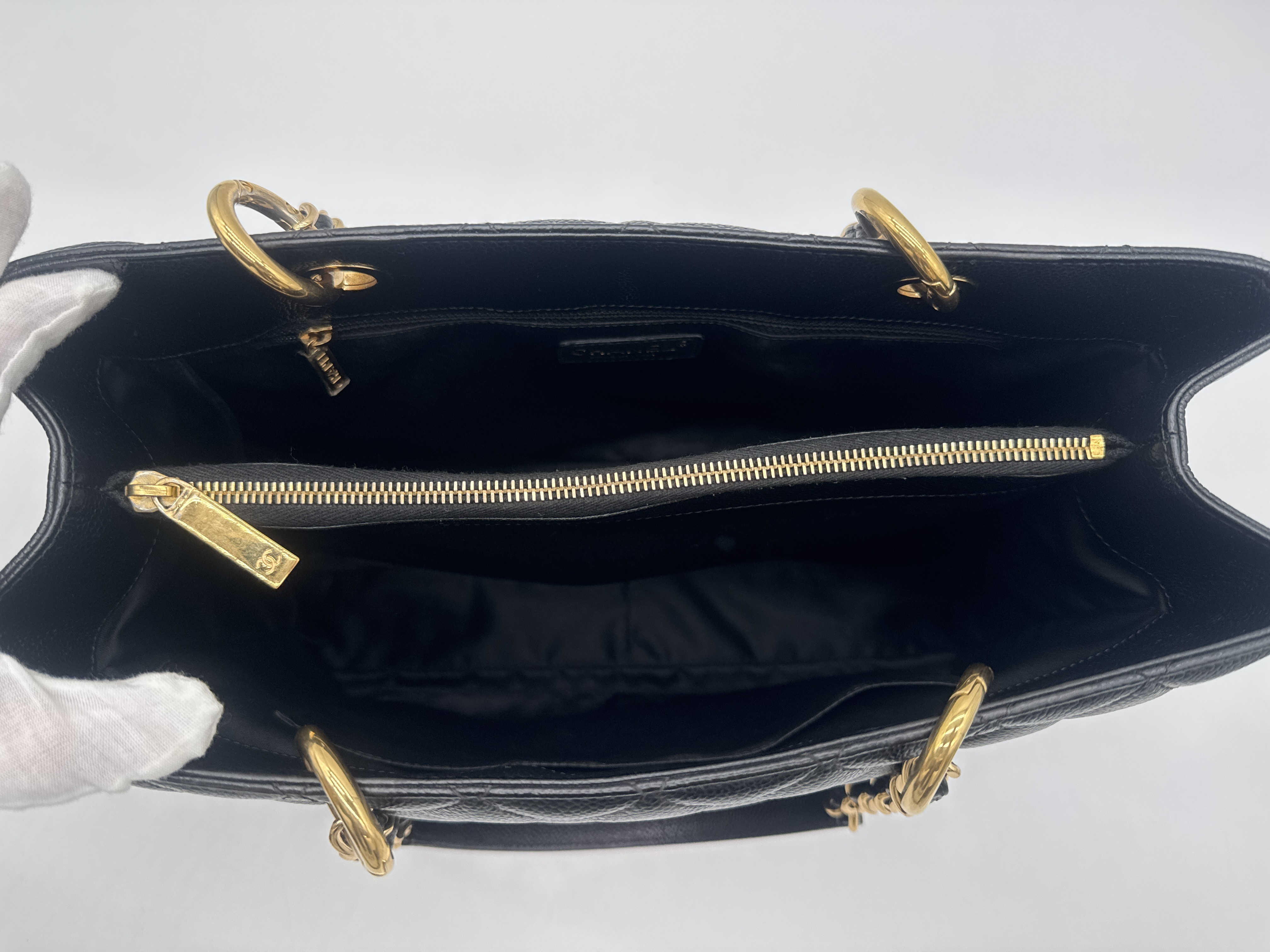 Caviar Skin Black Tote Bag — view 9
