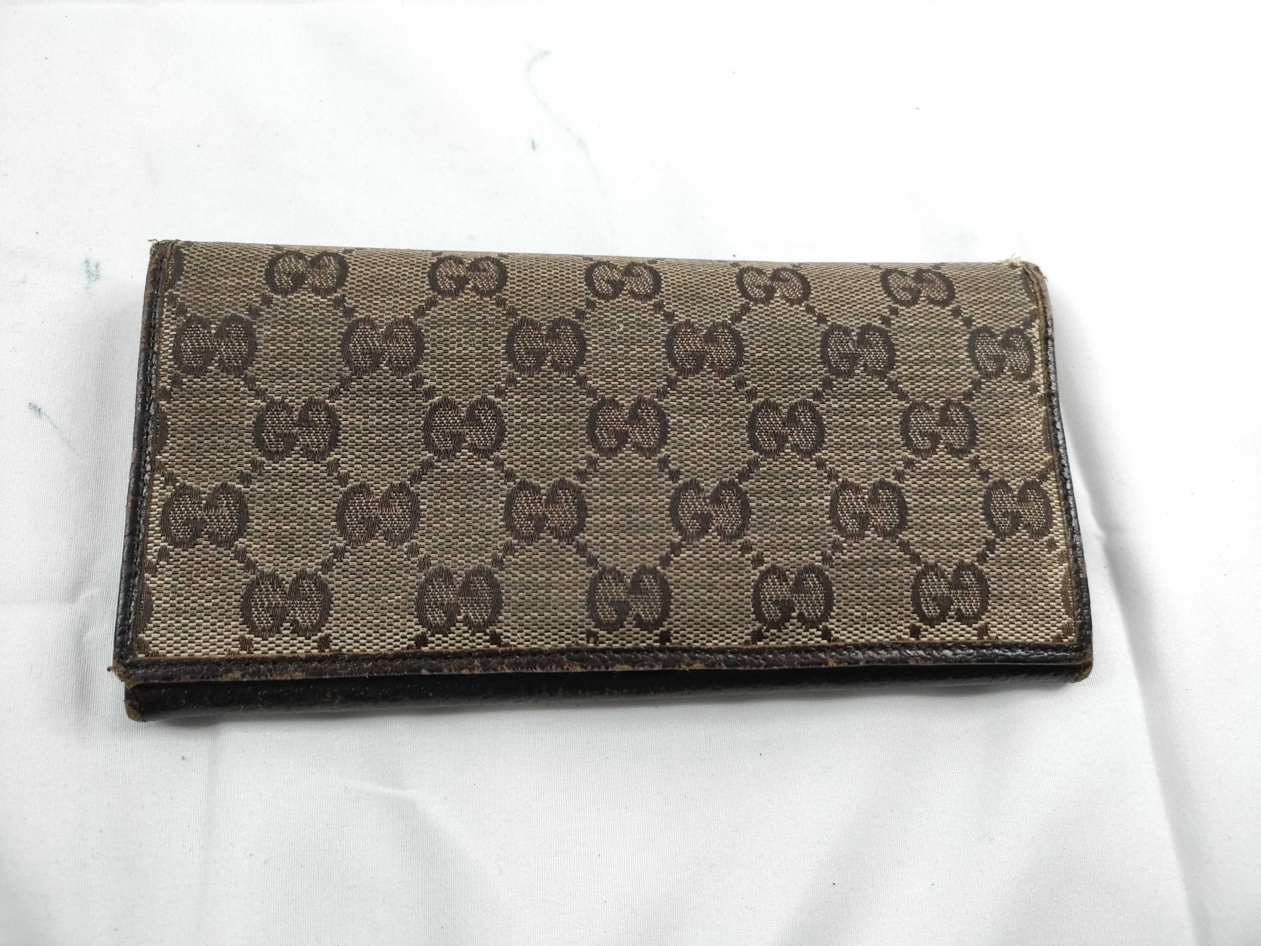 GG Canvas Wallet, GG Canvas Brown Wallet