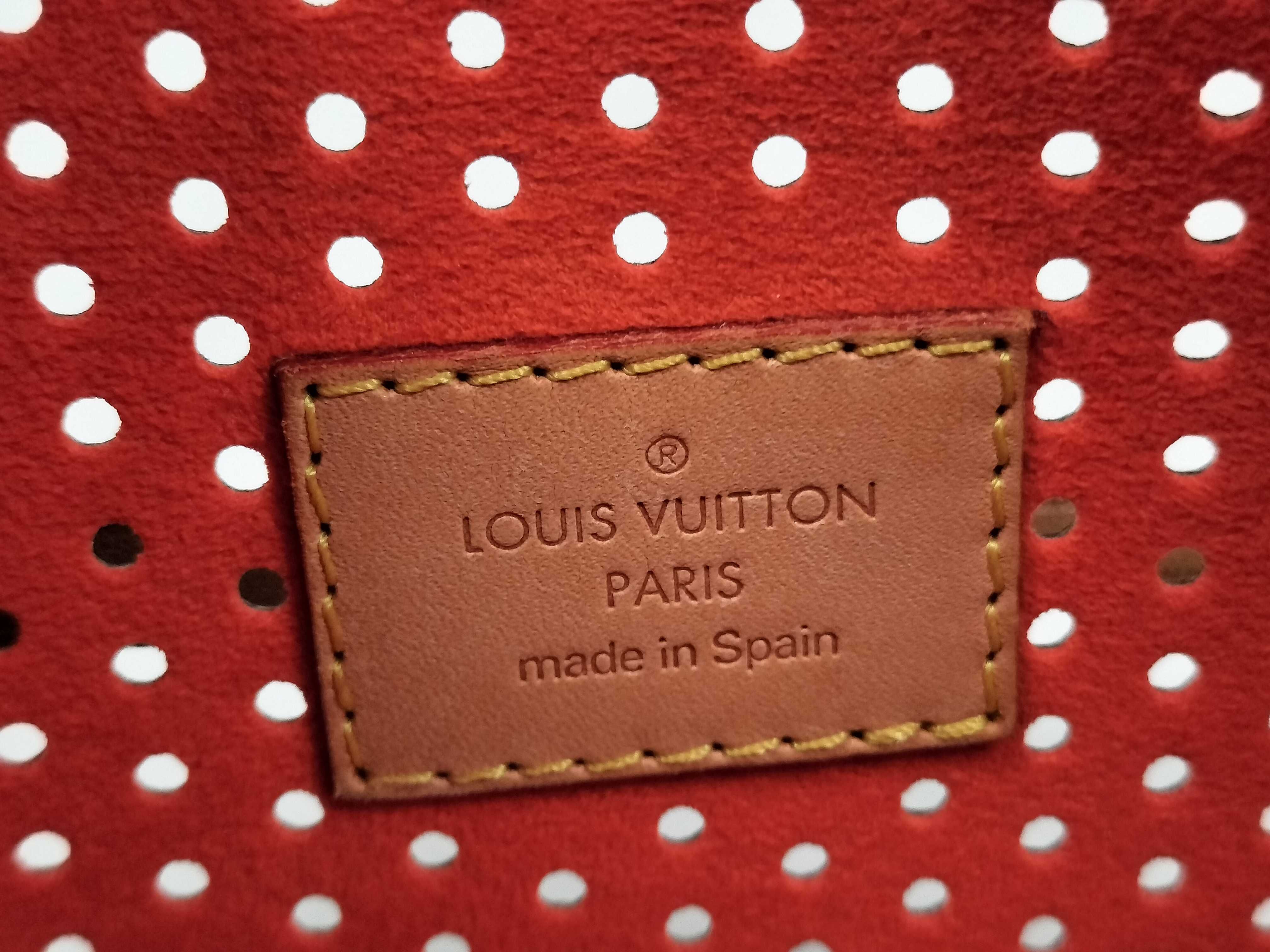 Monogram Perforated Pochette Accessoires Orange Pouch with Box — view 13