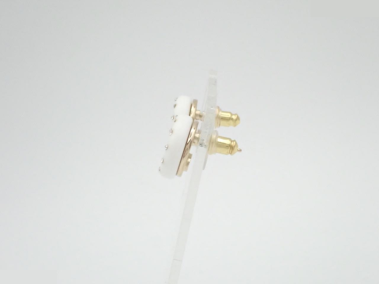 earrings, A19C LAPAUSA, Coco Mark, 1.5cm wide. — view 3