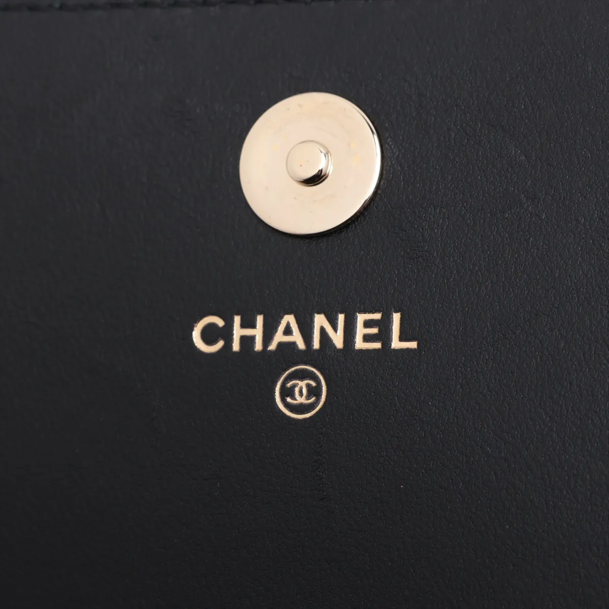 Matelassé Lambskin x Crochet Chain Wallet, Black with Gold Hardware, 31947894, Serial Number 31 — view 9