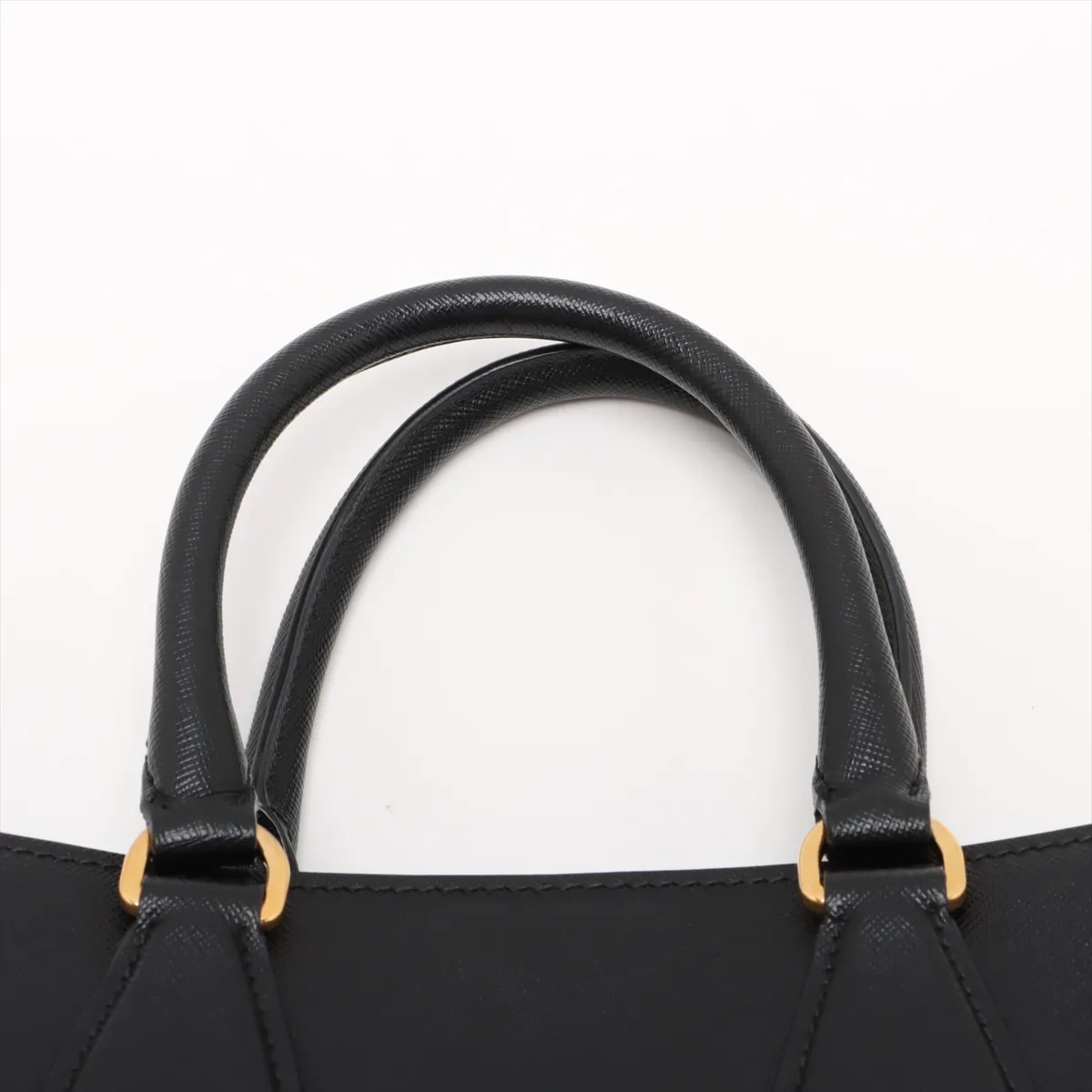 Saffiano Luxe Leather 2WAY Handbag Black BN2608 — view 6