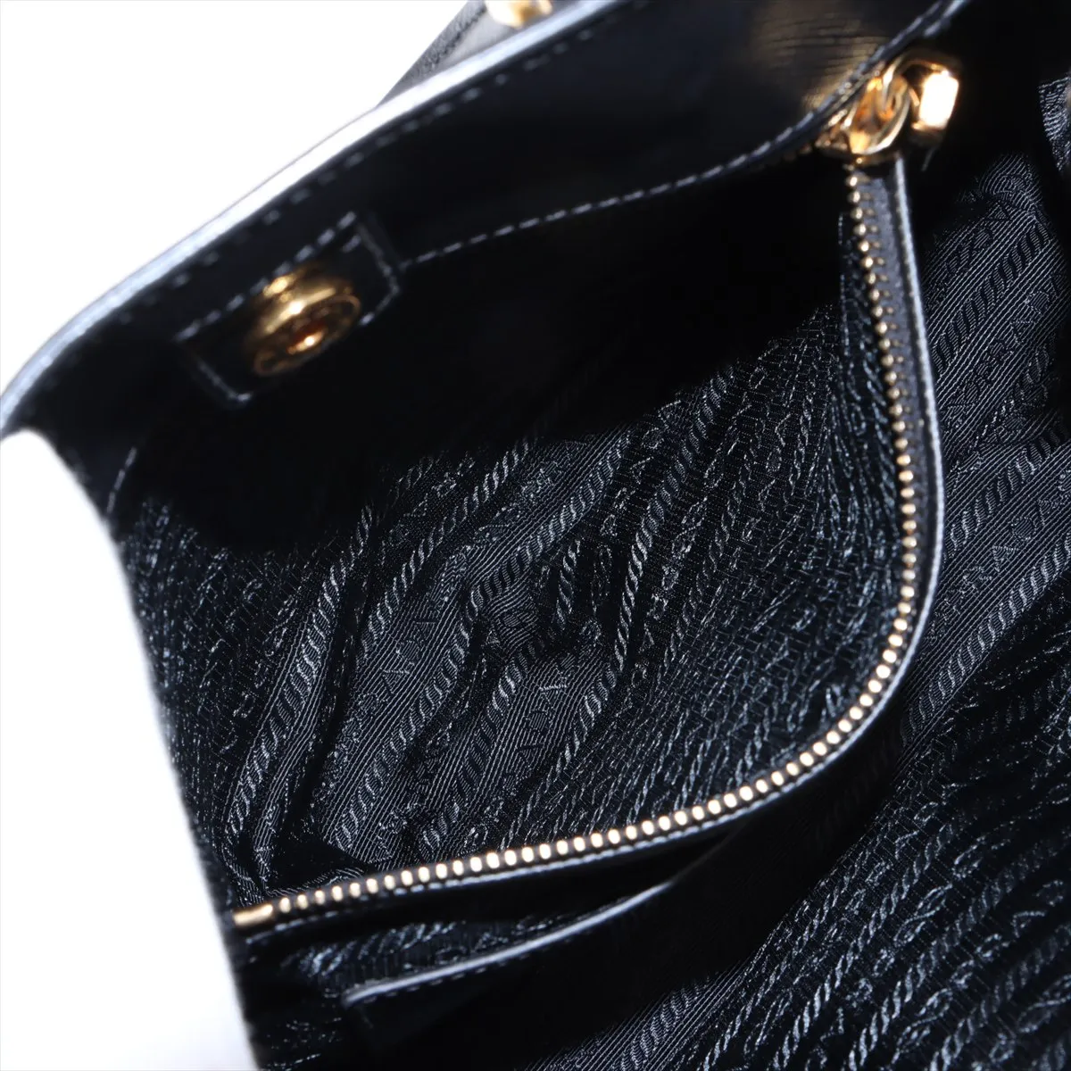 Saffiano Luxe Leather 2WAY Handbag Black BN2608 — view 9