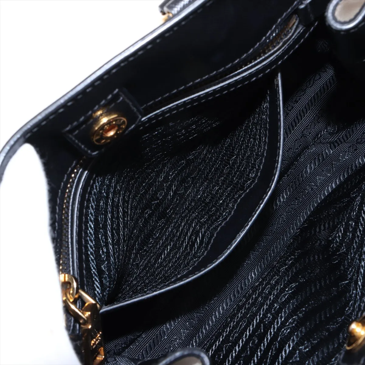 Saffiano Luxe Leather 2WAY Handbag Black BN2608 — view 10